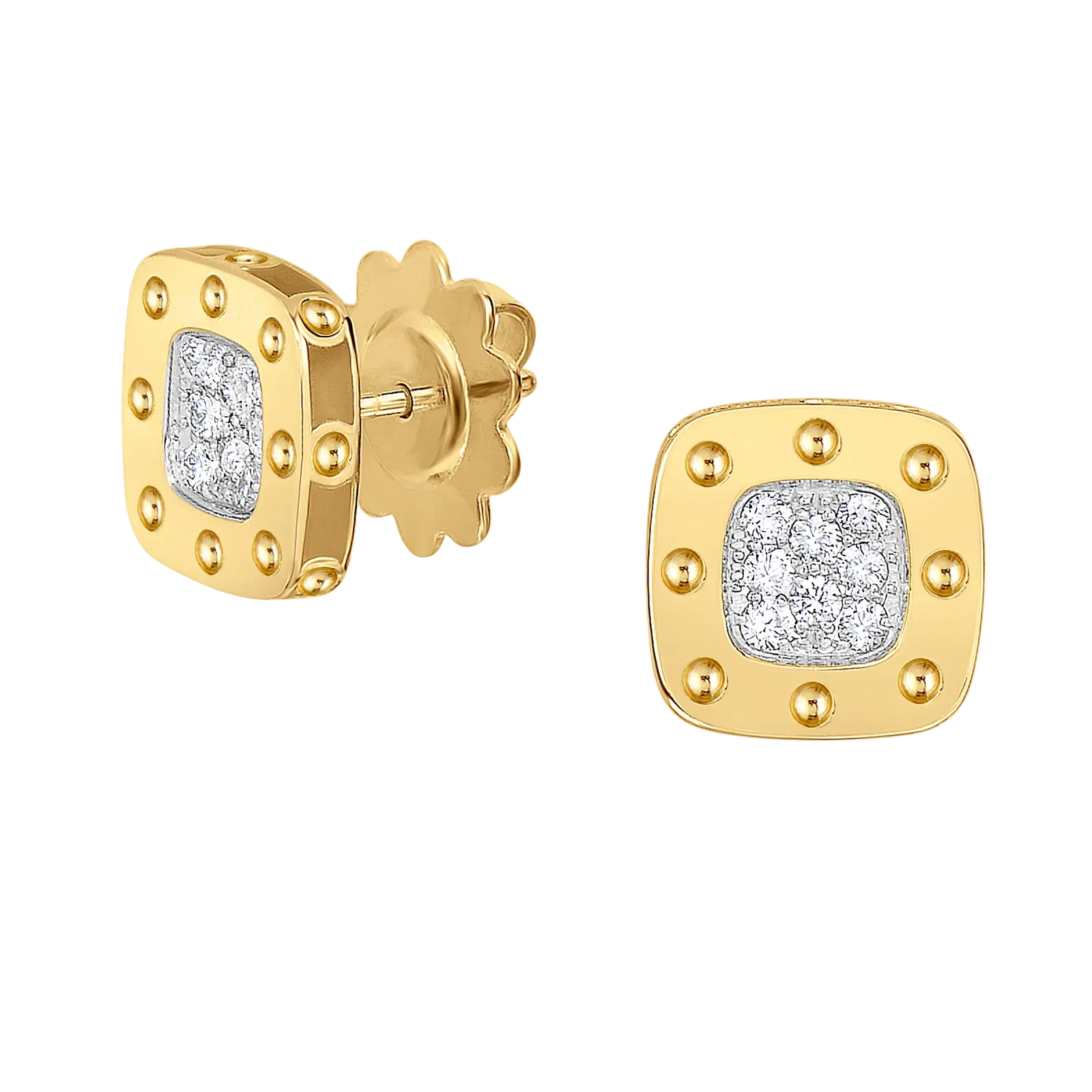 Roberto Coin Small Stud Earrings with Diamonds