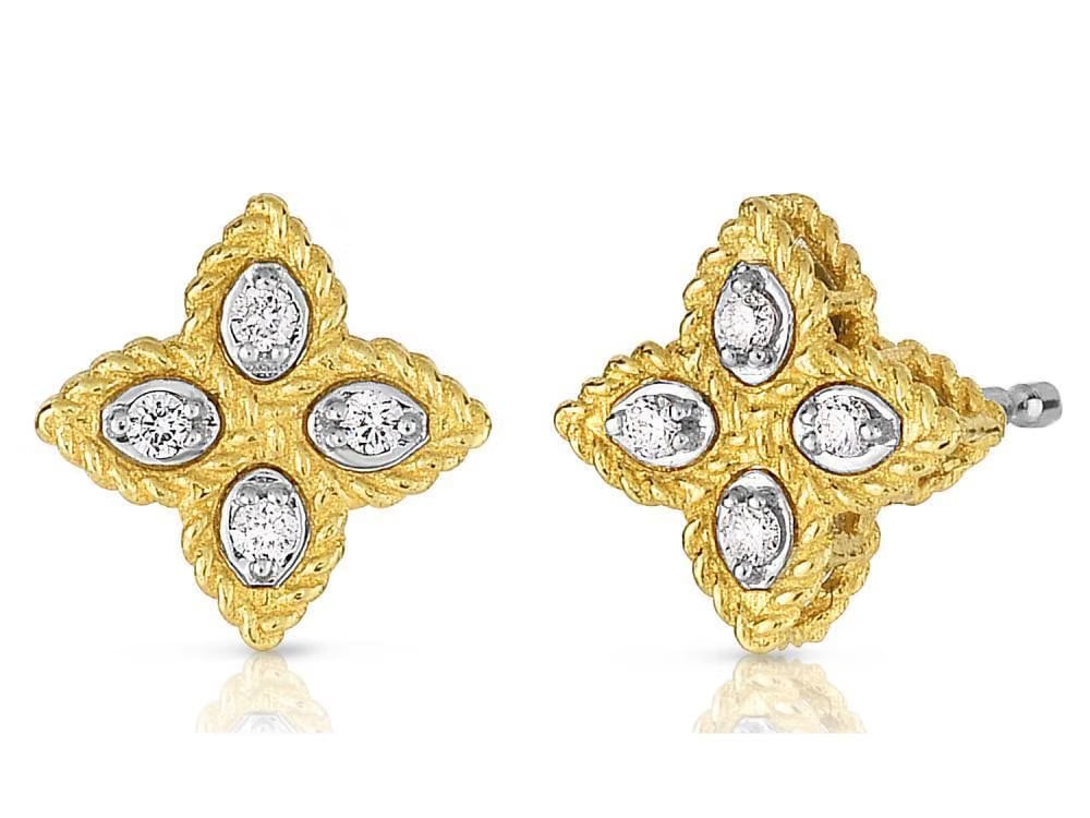 Roberto Coin 18k Gold Diamond Stud Earrings