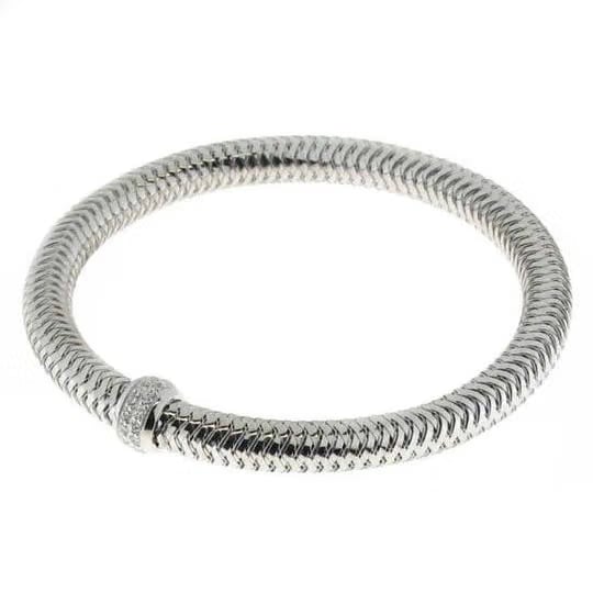 Roberto Coin Flexible Bangle with Diamonds