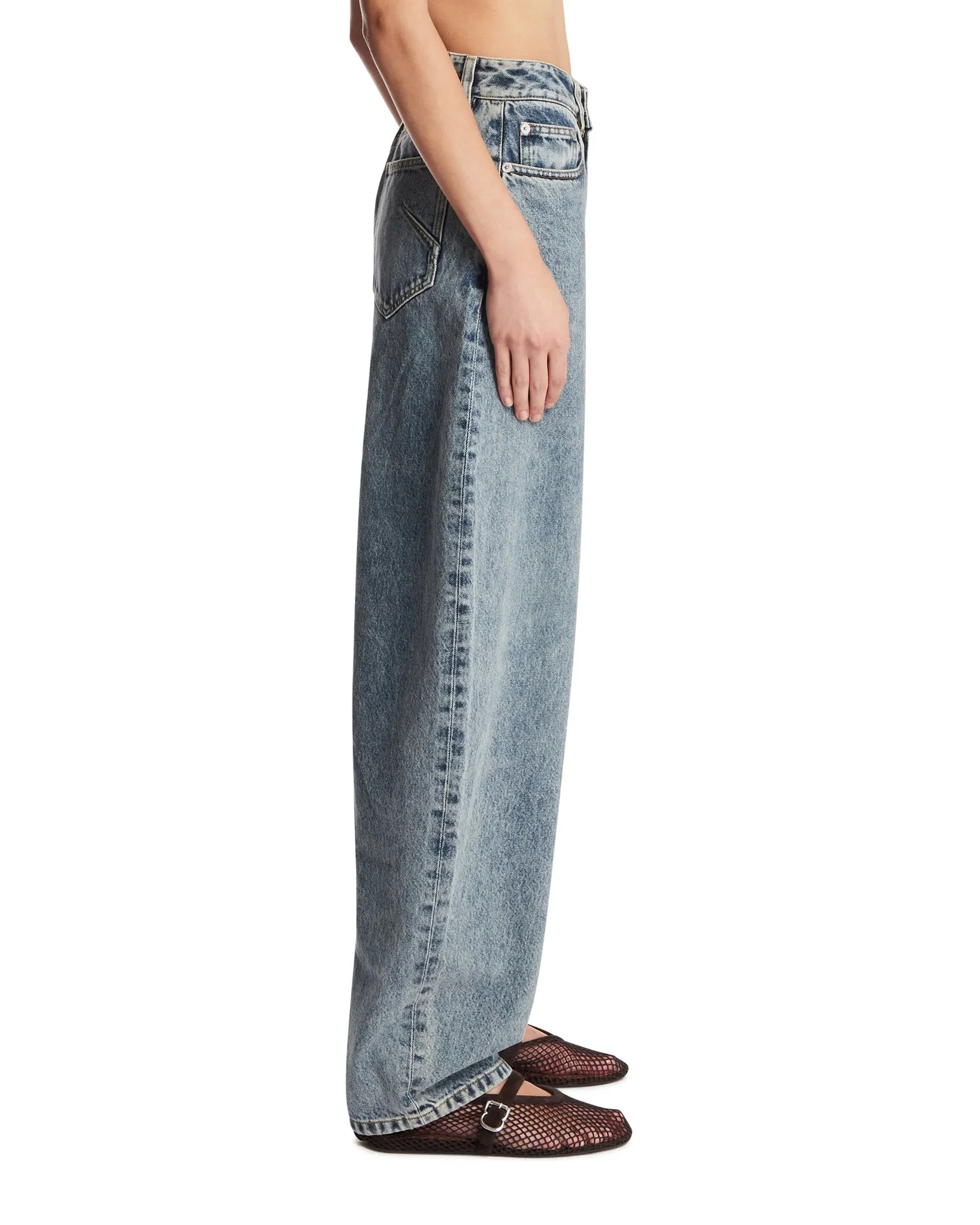 Alaia Jeans Arrotondati In Denim Blu