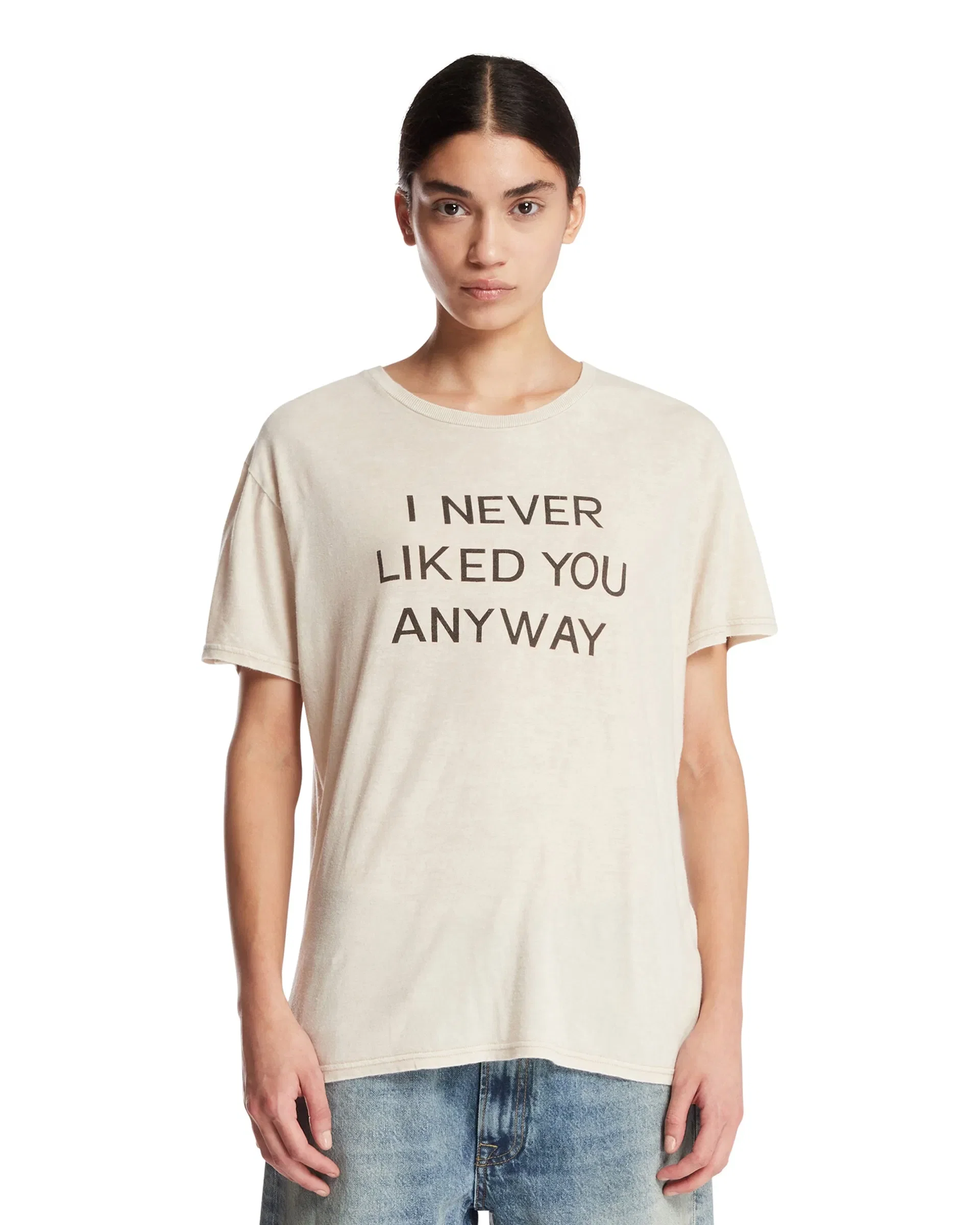 R13 T-Shirt I Never Liked You Beige
