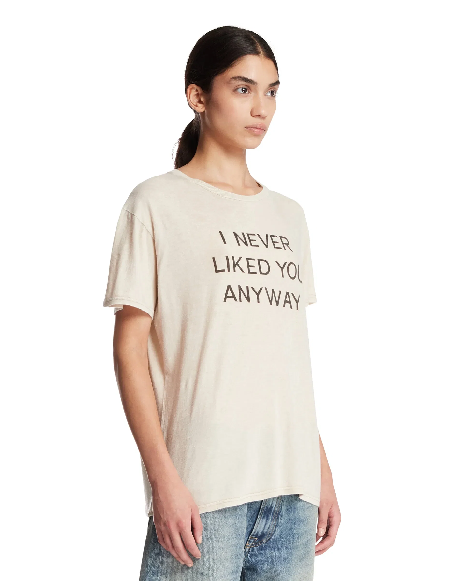 R13 T-Shirt I Never Liked You Beige