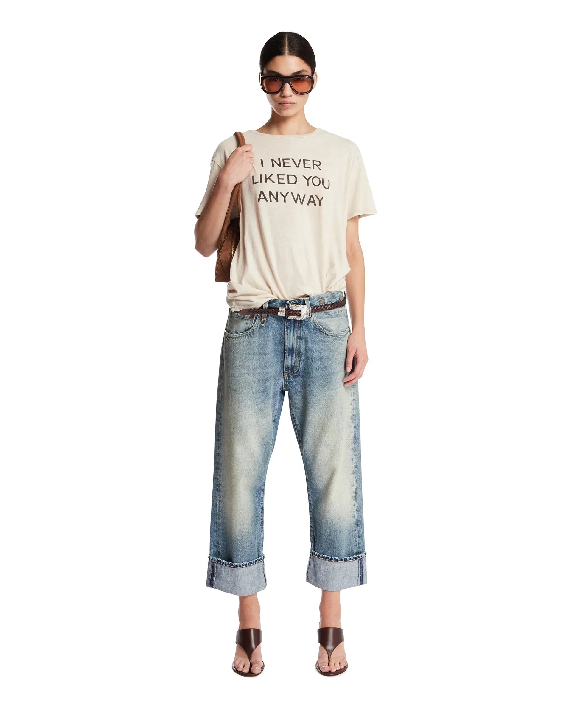 R13 T-Shirt I Never Liked You Beige