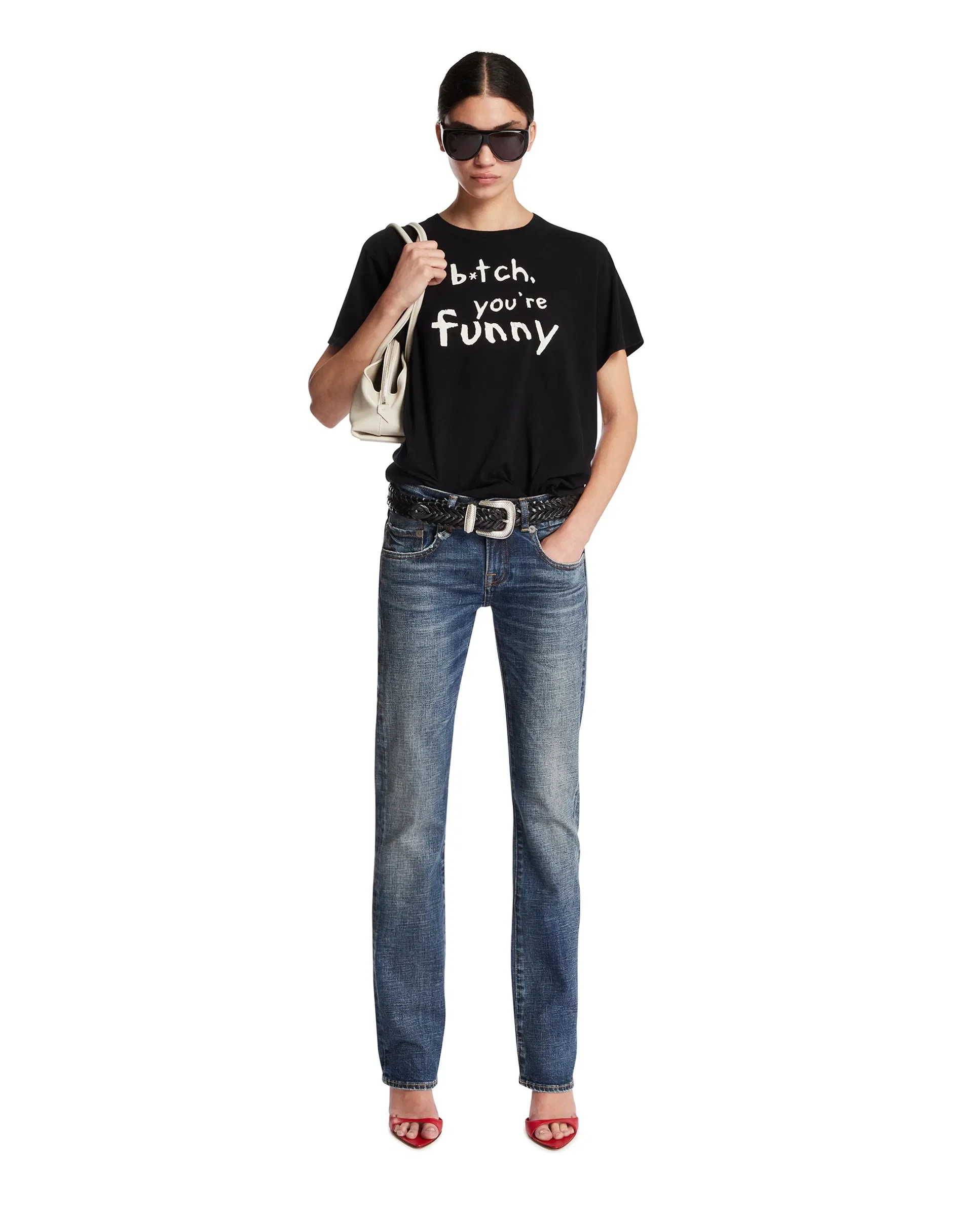 R13 T-Shirt You're Funny Nera
