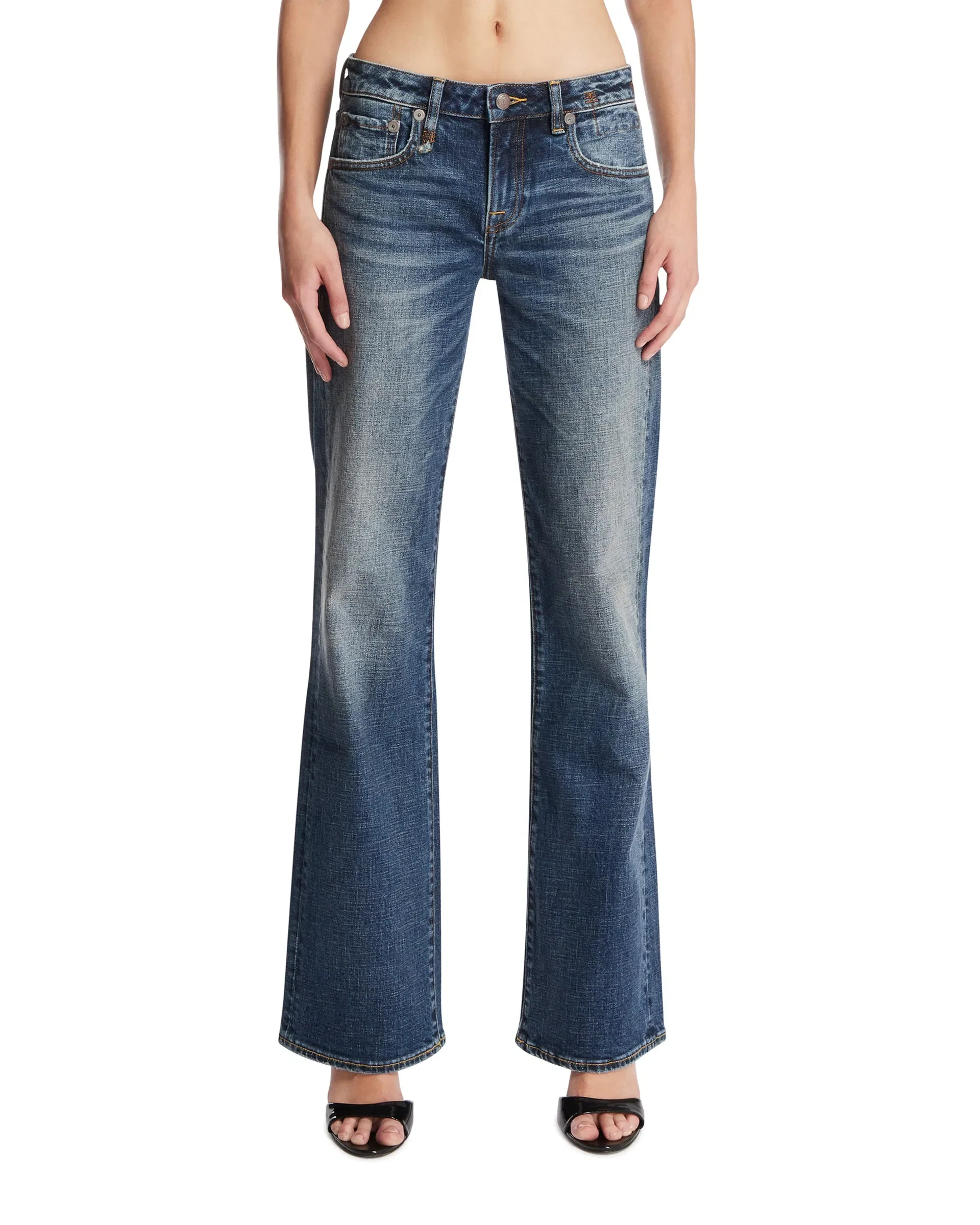 R13 Jeans Boy Flare Blu Scuri
