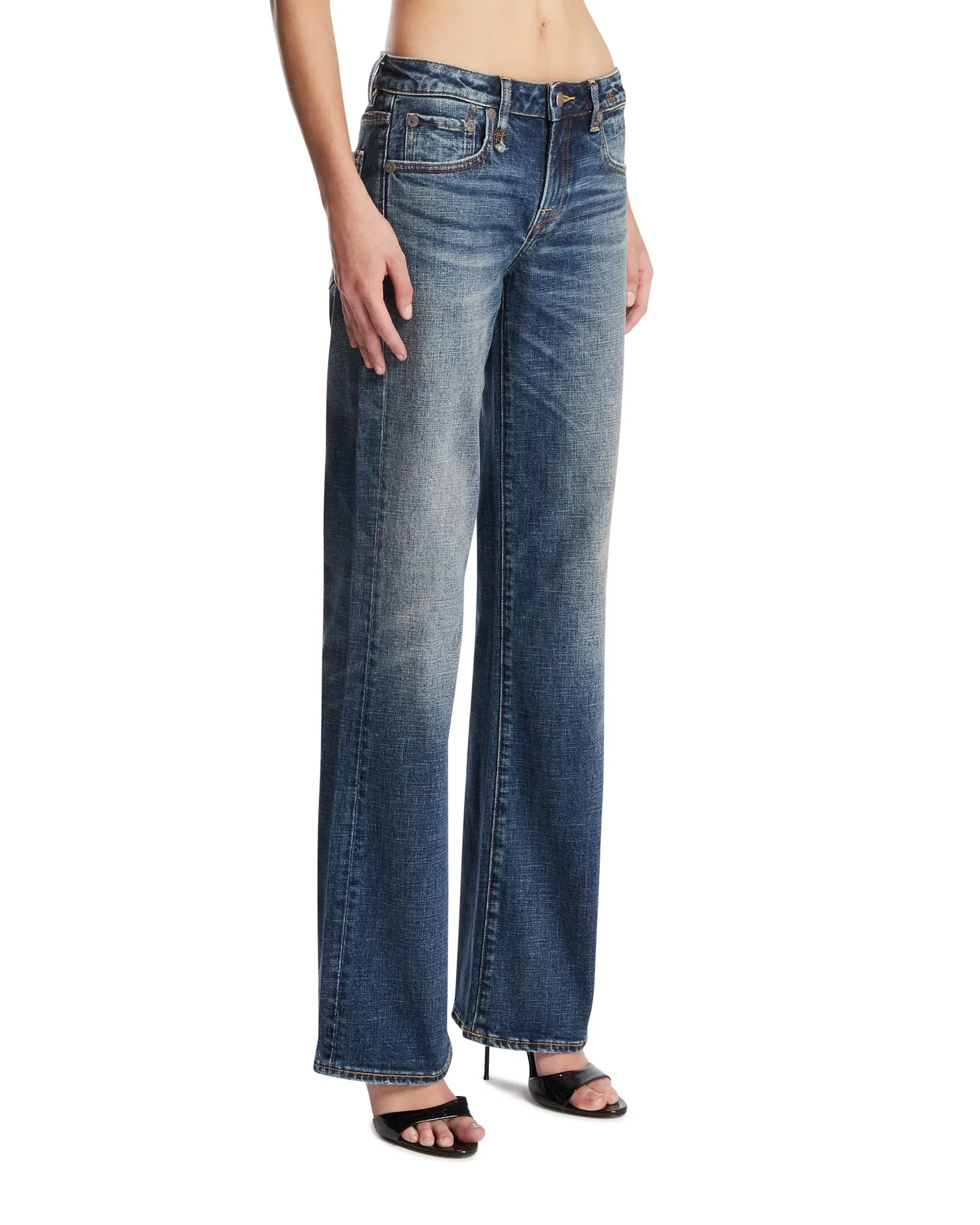 R13 Jeans Boy Flare Blu Scuri
