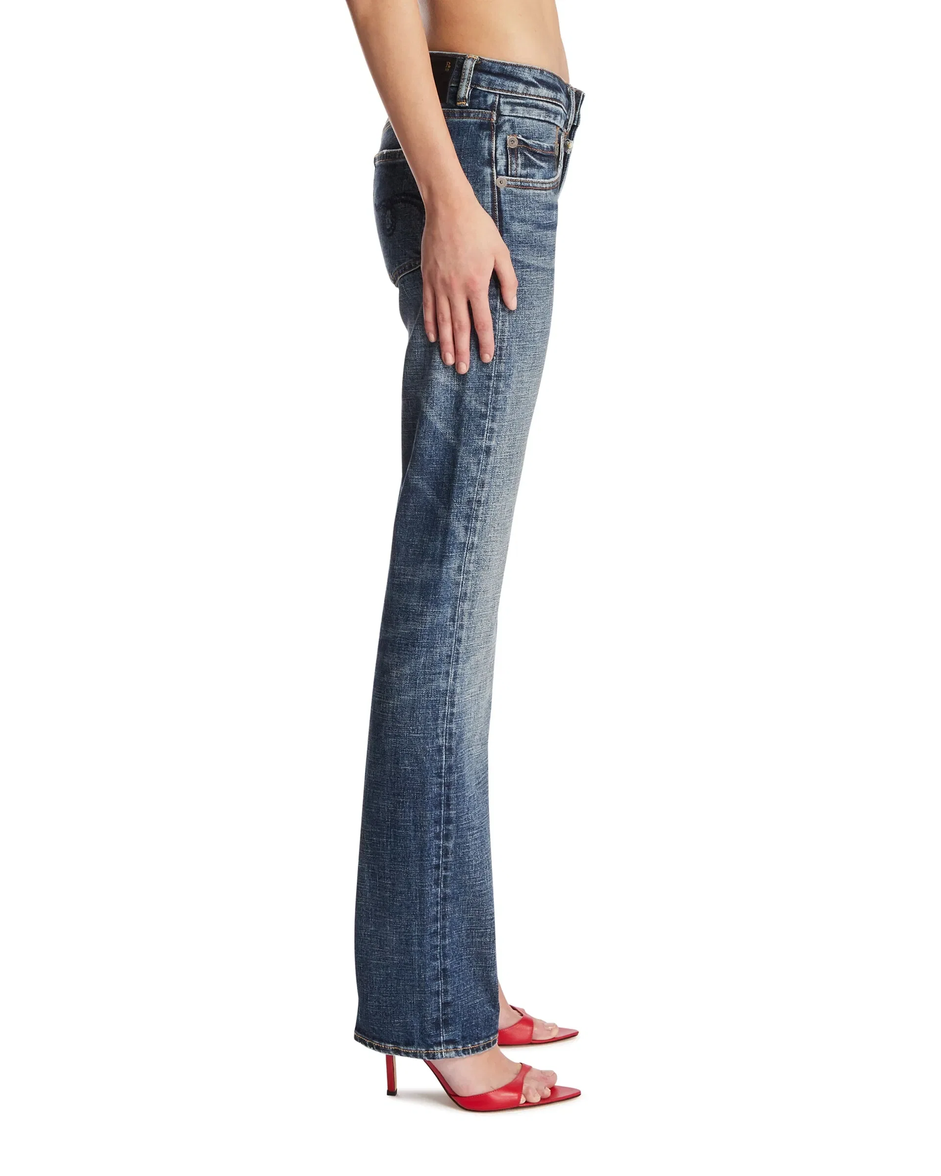R13 Jeans A Gamba Dritta Blu