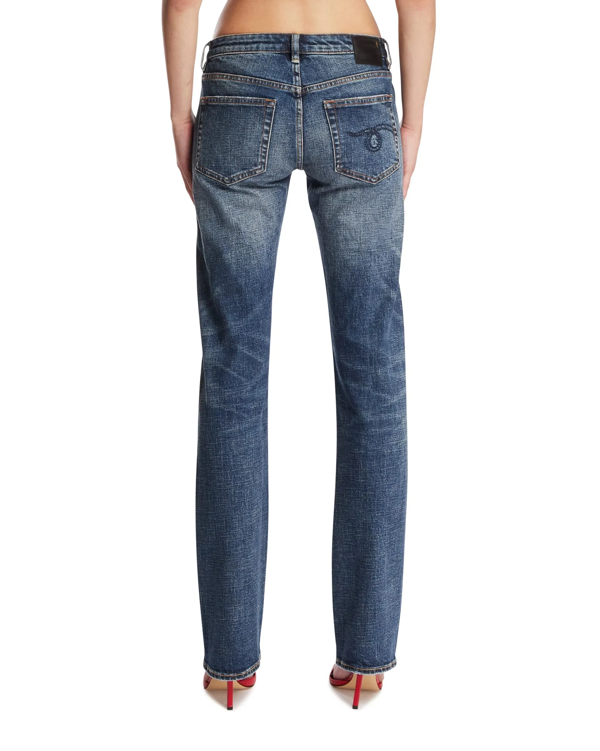 R13 Jeans A Gamba Dritta Blu