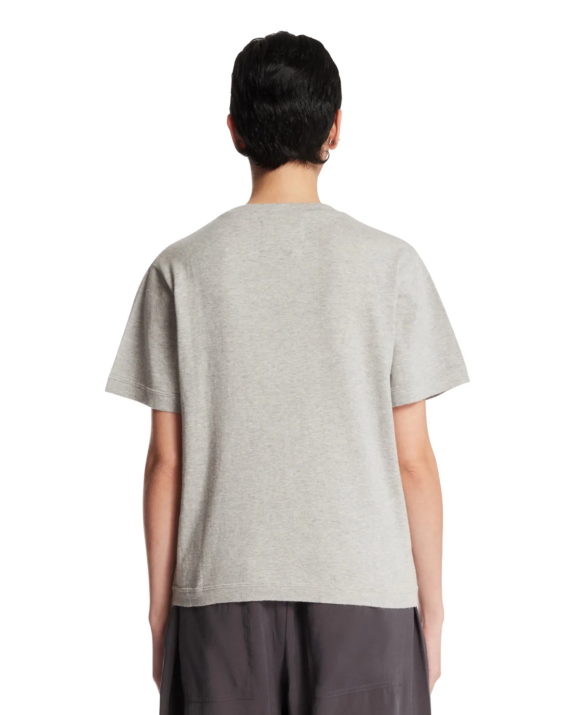 Extreme Cashmere T-Shirt Basic In Cotone E Cashmere Grigia