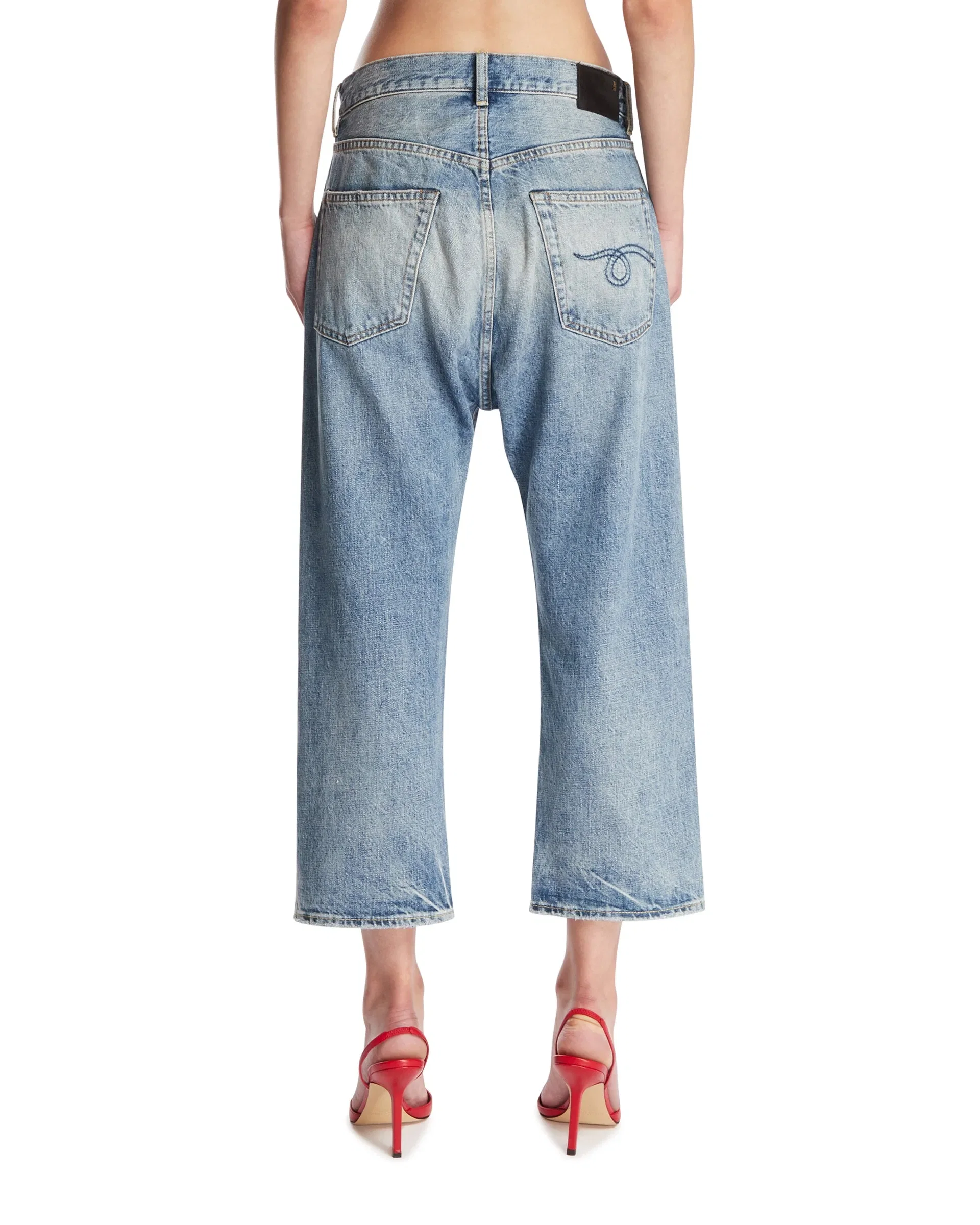 R13 Jeans Cropped Blu
