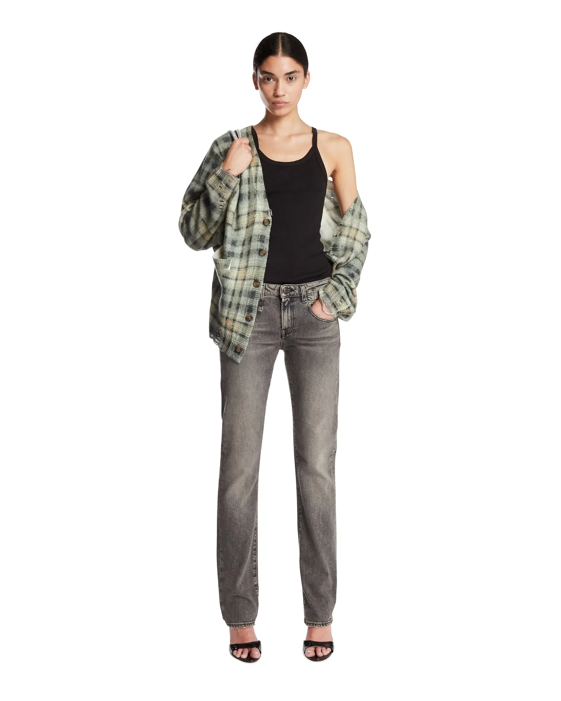 R13 Jeans A Gamba Dritta Neri
