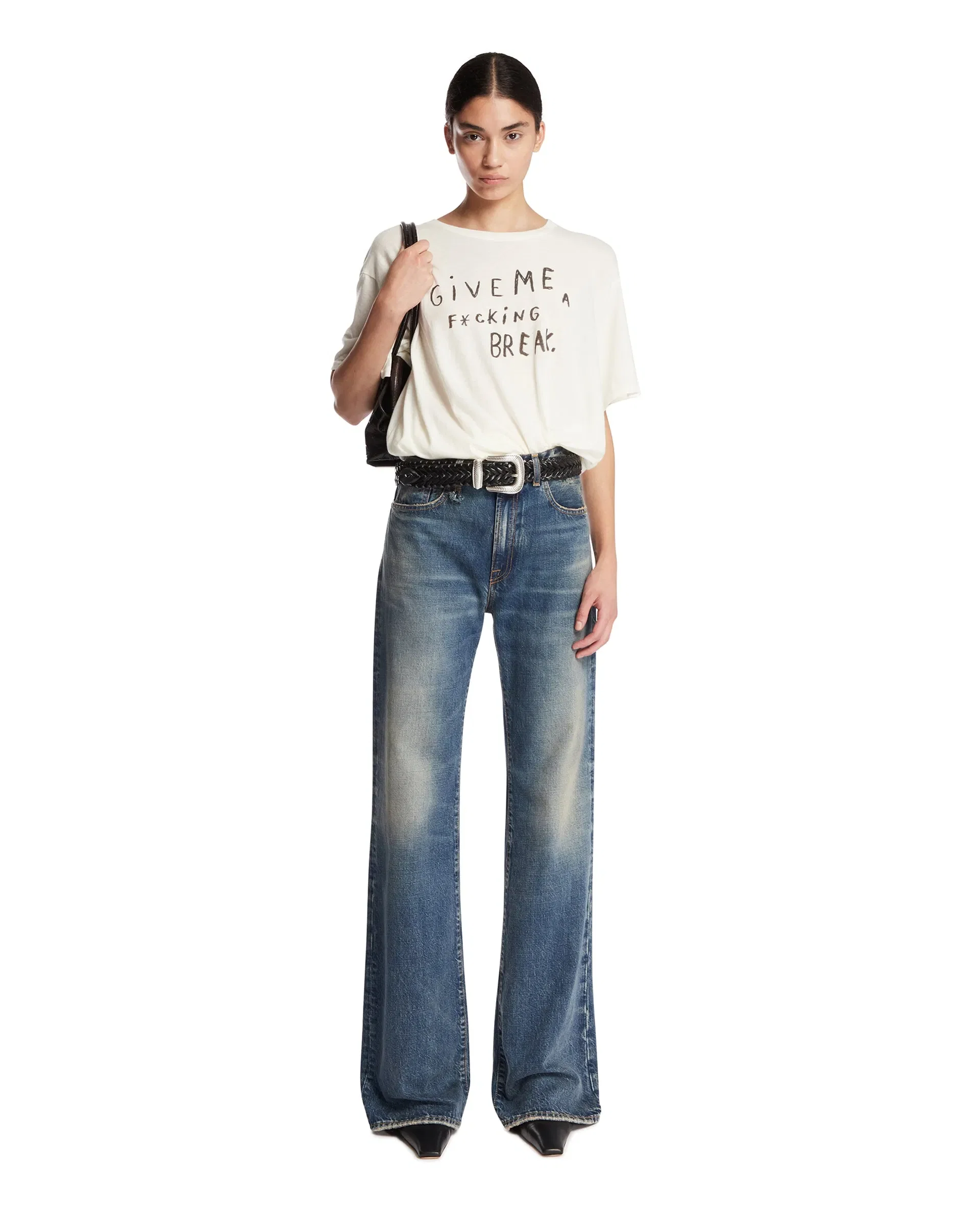 R13 Jeans Jane Blu