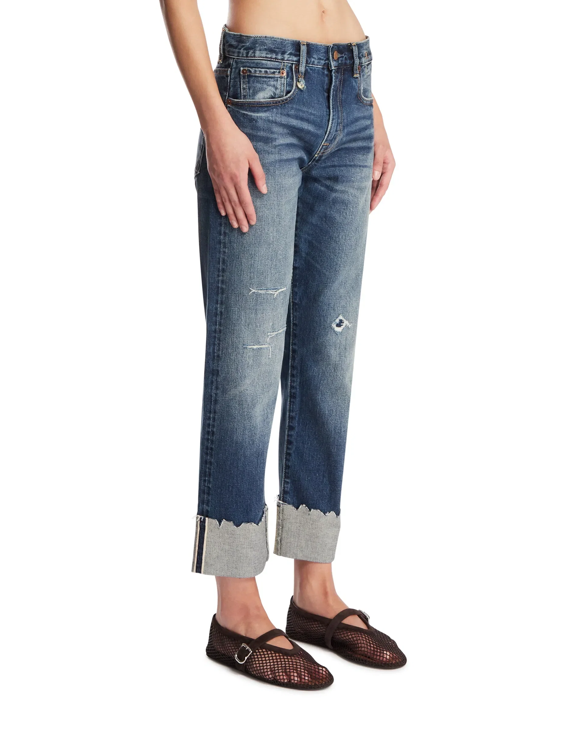 R13 Jeans Con Risvolto Blu