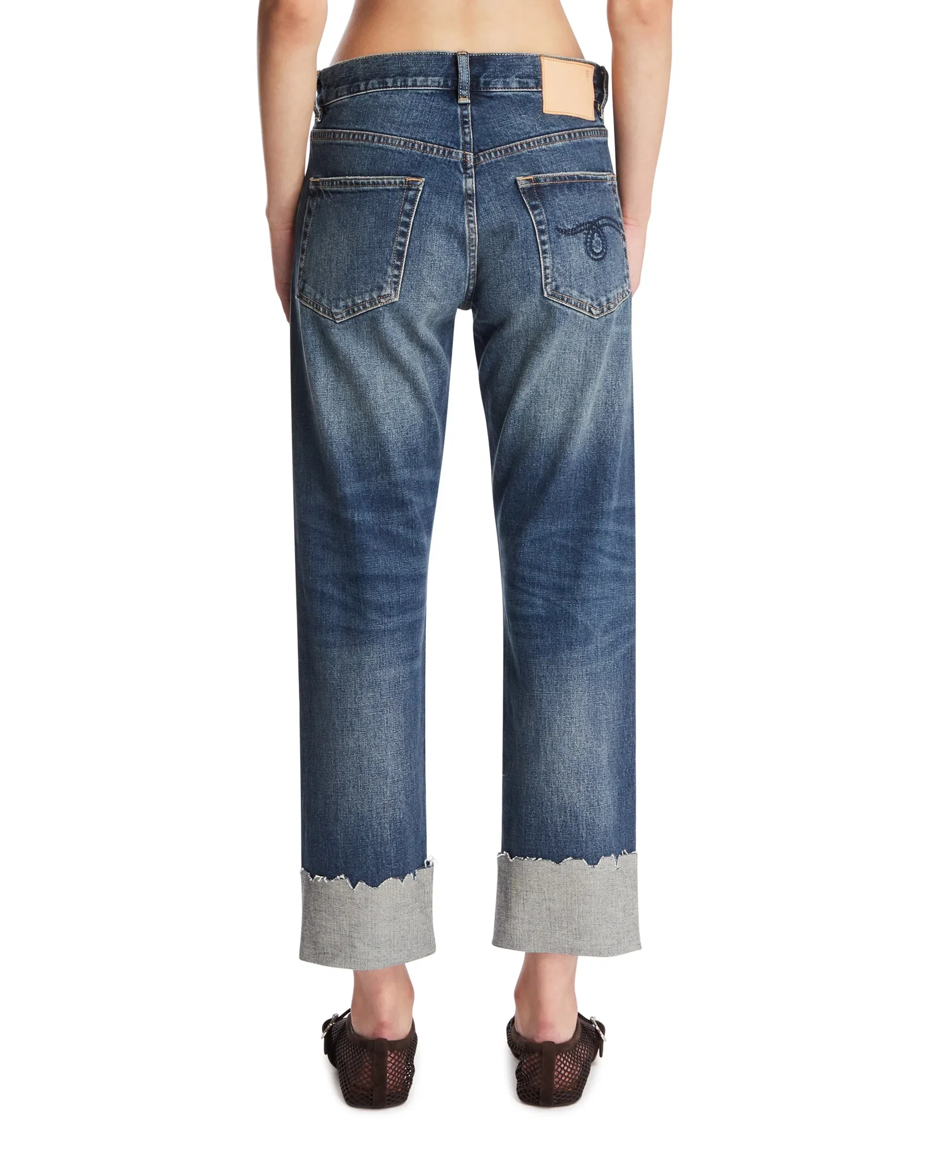 R13 Jeans Con Risvolto Blu