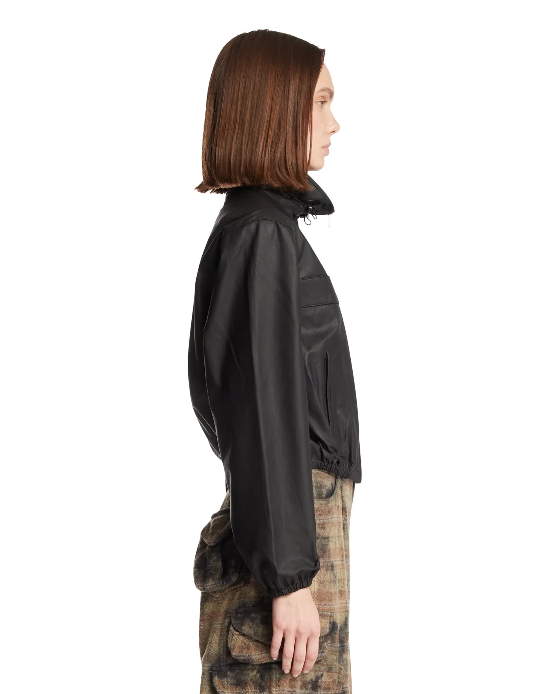 Alexander Wang Track Jacket In Pelle Nera