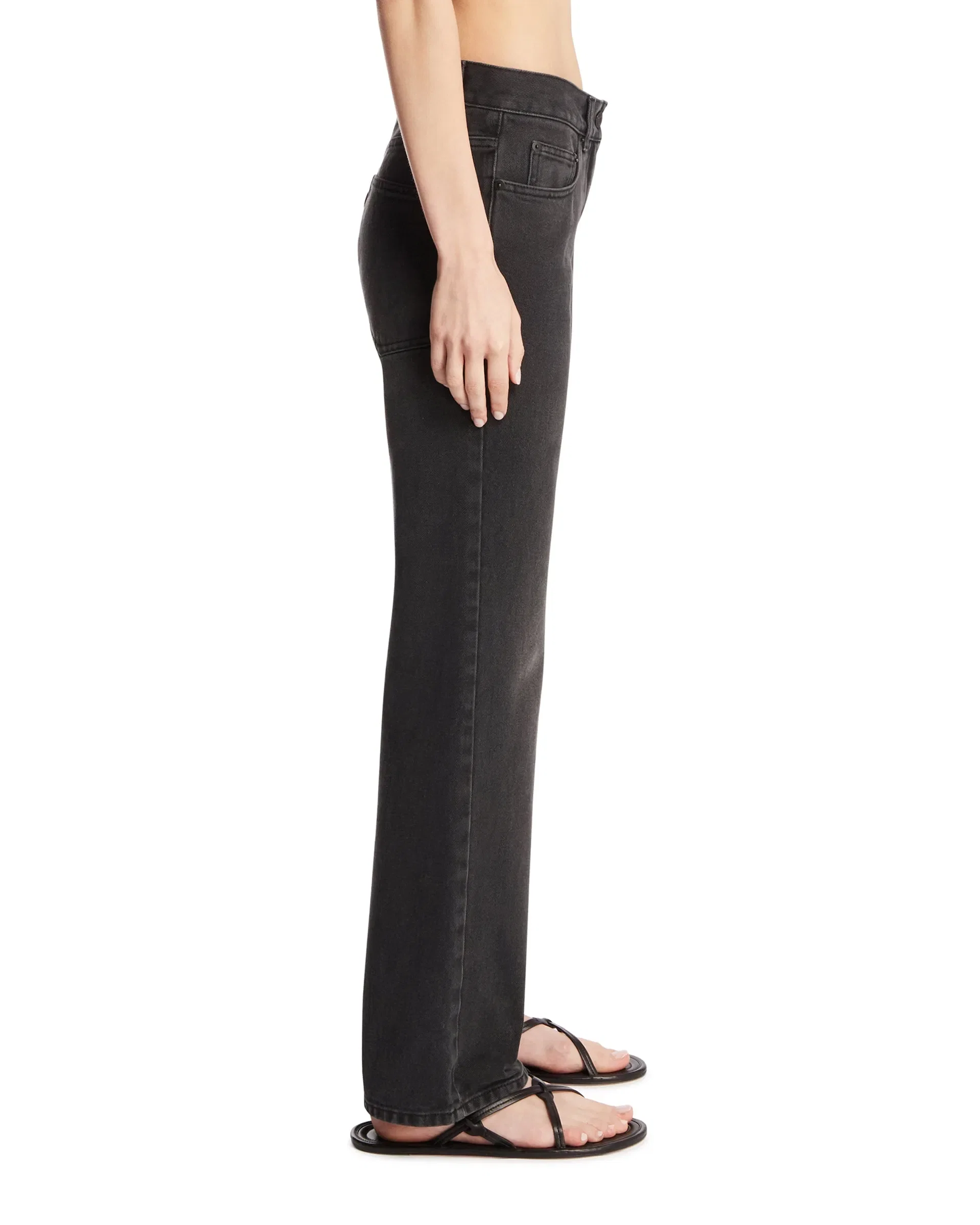 The Row Jeans A Gamba Dritta Neri