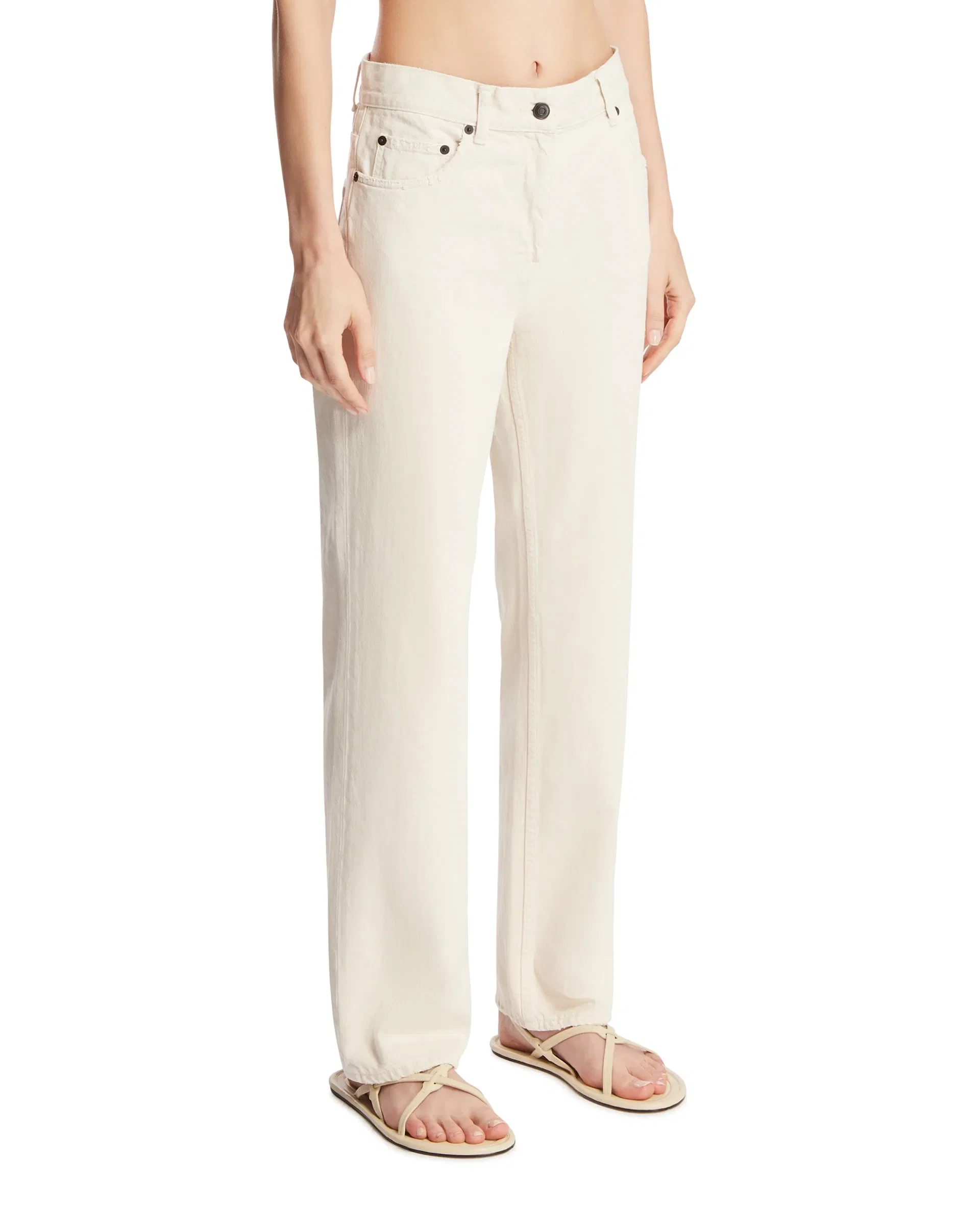 The Row Jeans A Gamba Dritta Beige