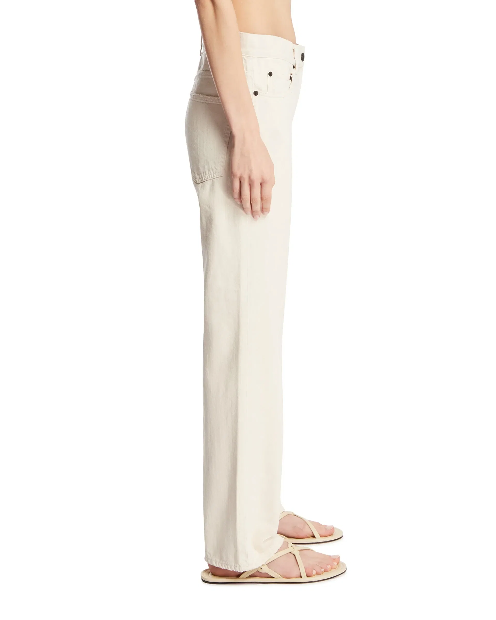 The Row Jeans A Gamba Dritta Beige