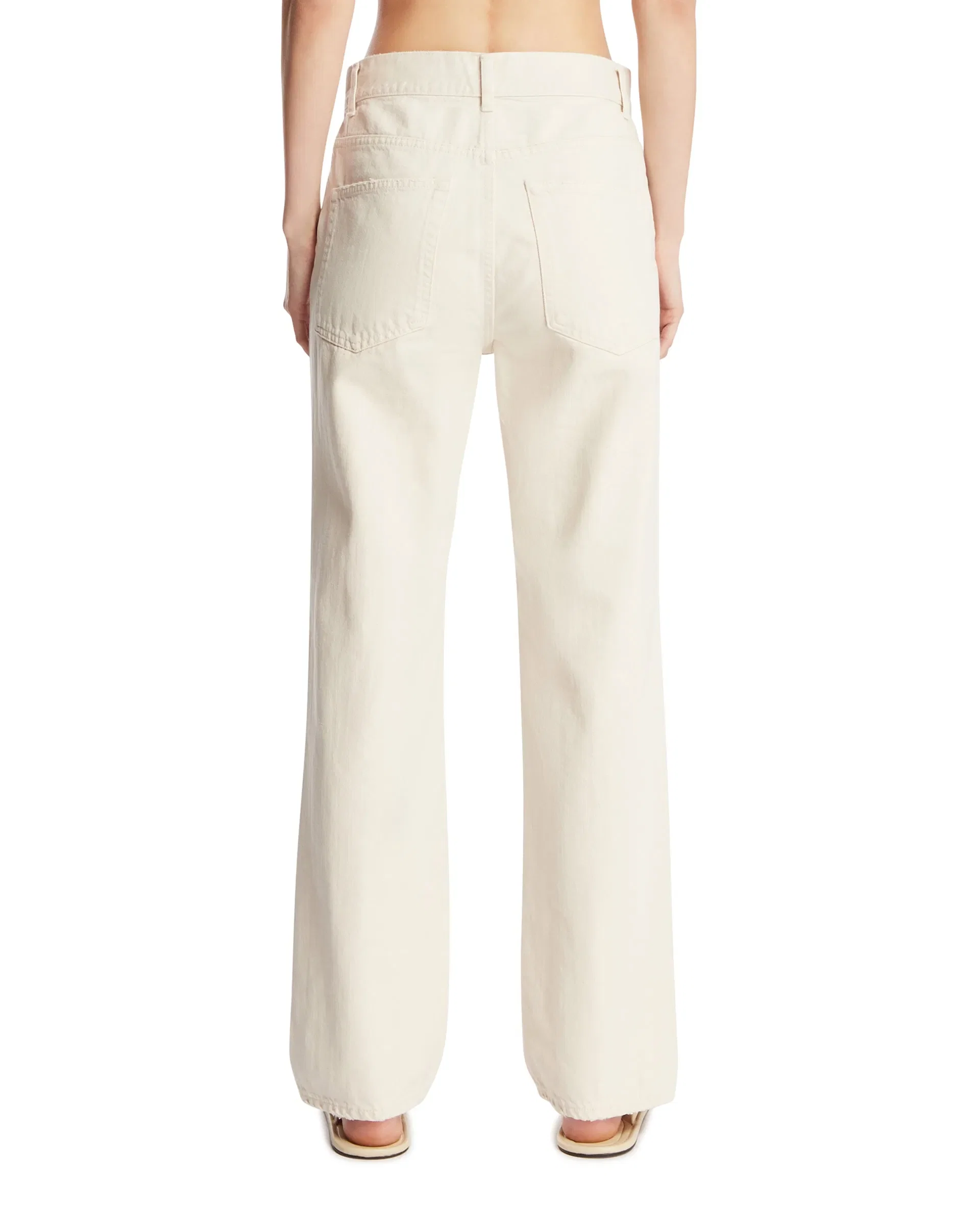 The Row Jeans A Gamba Dritta Beige