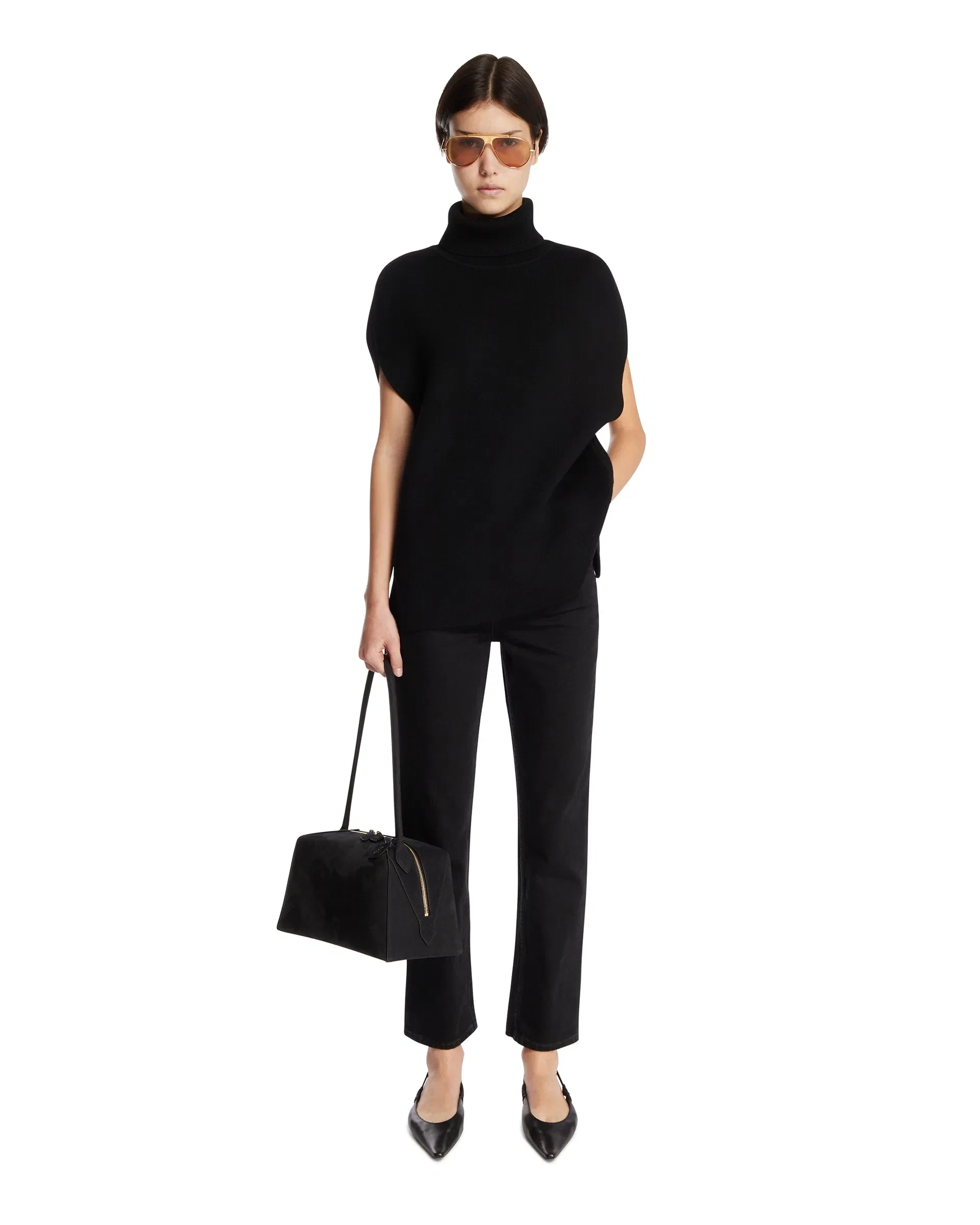 TOTEME Jeans A Gamba Dritta Cropped Neri