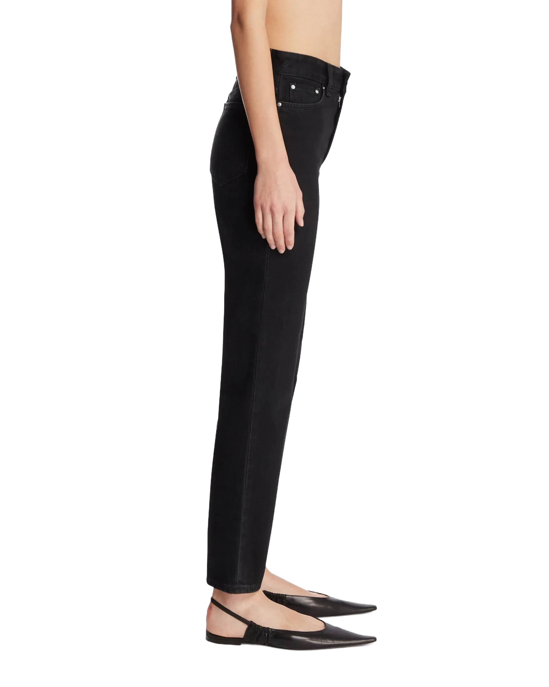 TOTEME Jeans A Gamba Dritta Cropped Neri