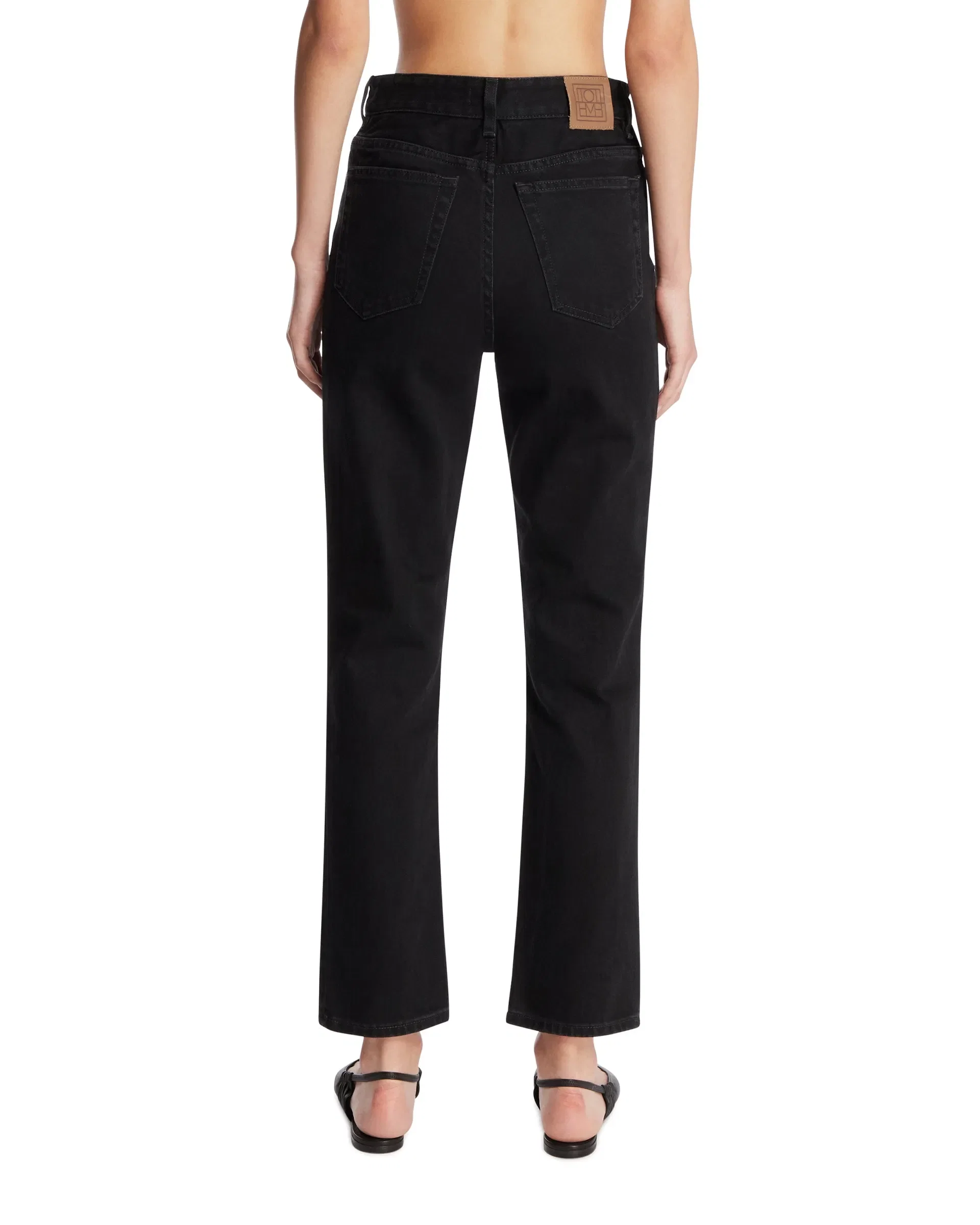 TOTEME Jeans A Gamba Dritta Cropped Neri