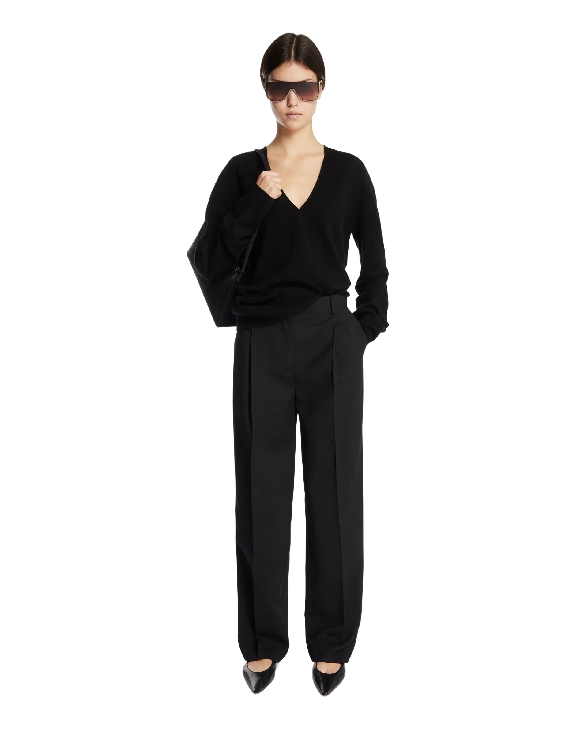 TOTEME Pullover Con Scollo A V Nero