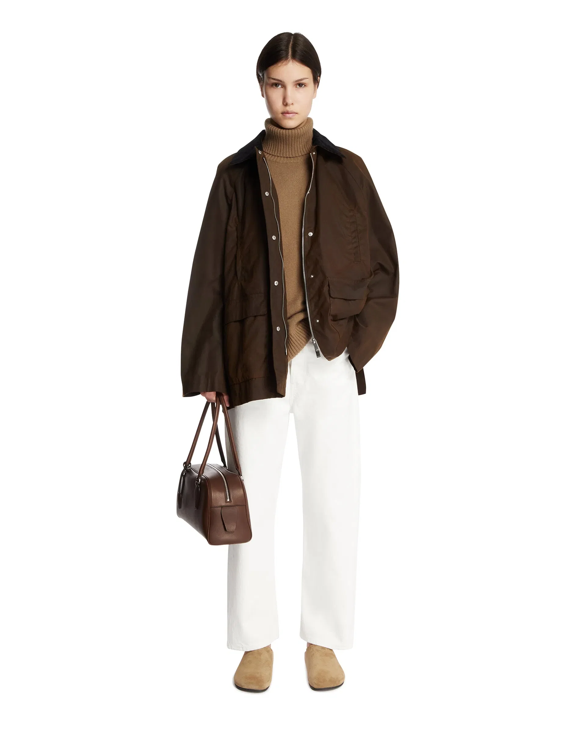 TOTEME Pullover A Collo Alto Beige