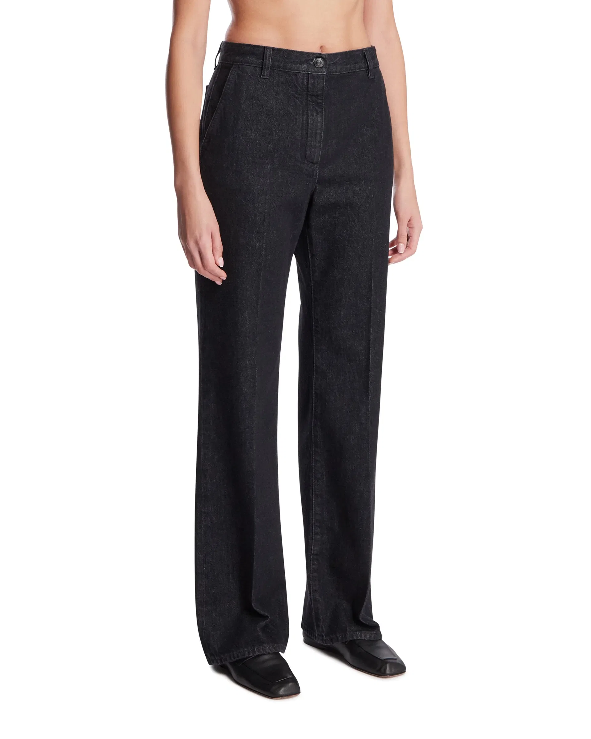 The Row Jeans Vita in Cotone Neri