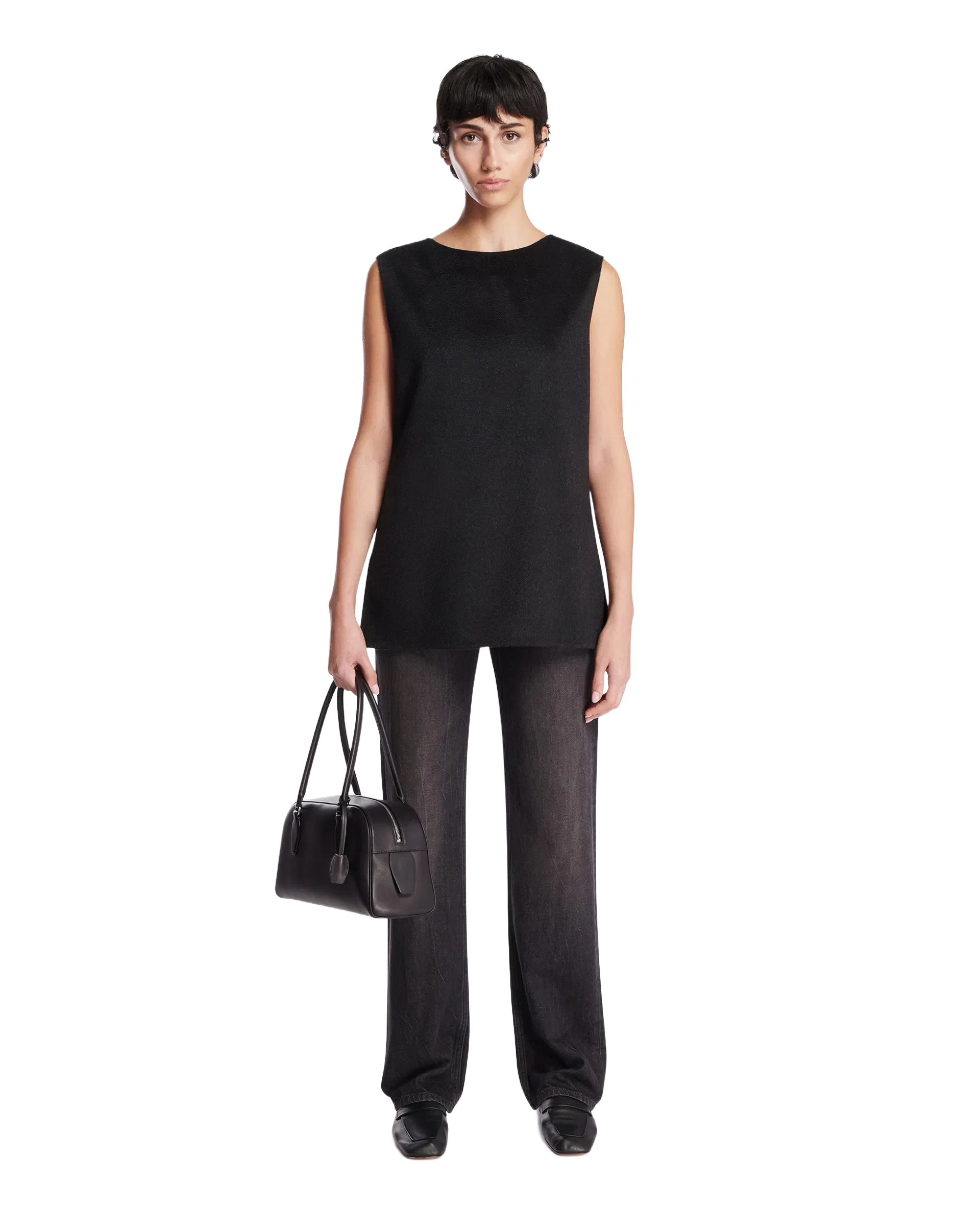 The Row Jeans Carlyl in Cotone Neri