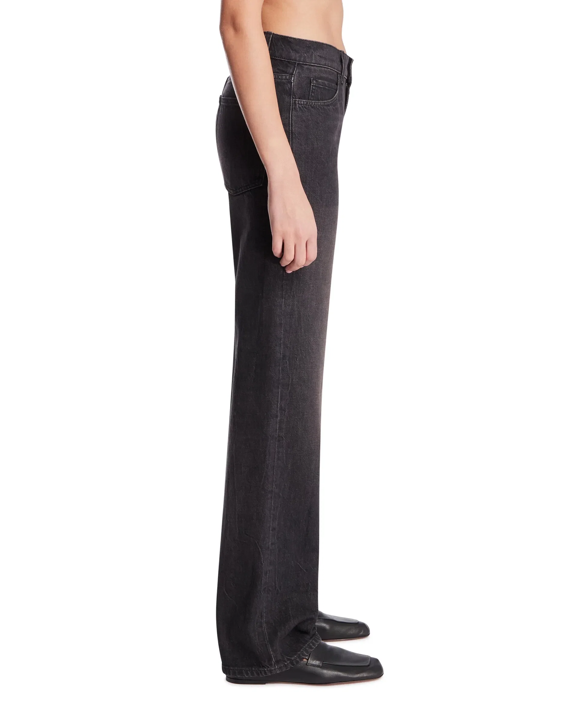 The Row Jeans Carlyl in Cotone Neri