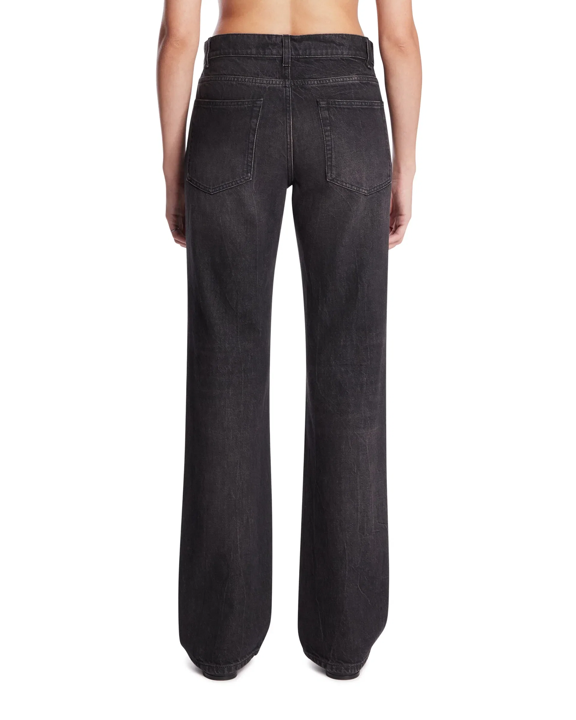The Row Jeans Carlyl in Cotone Neri