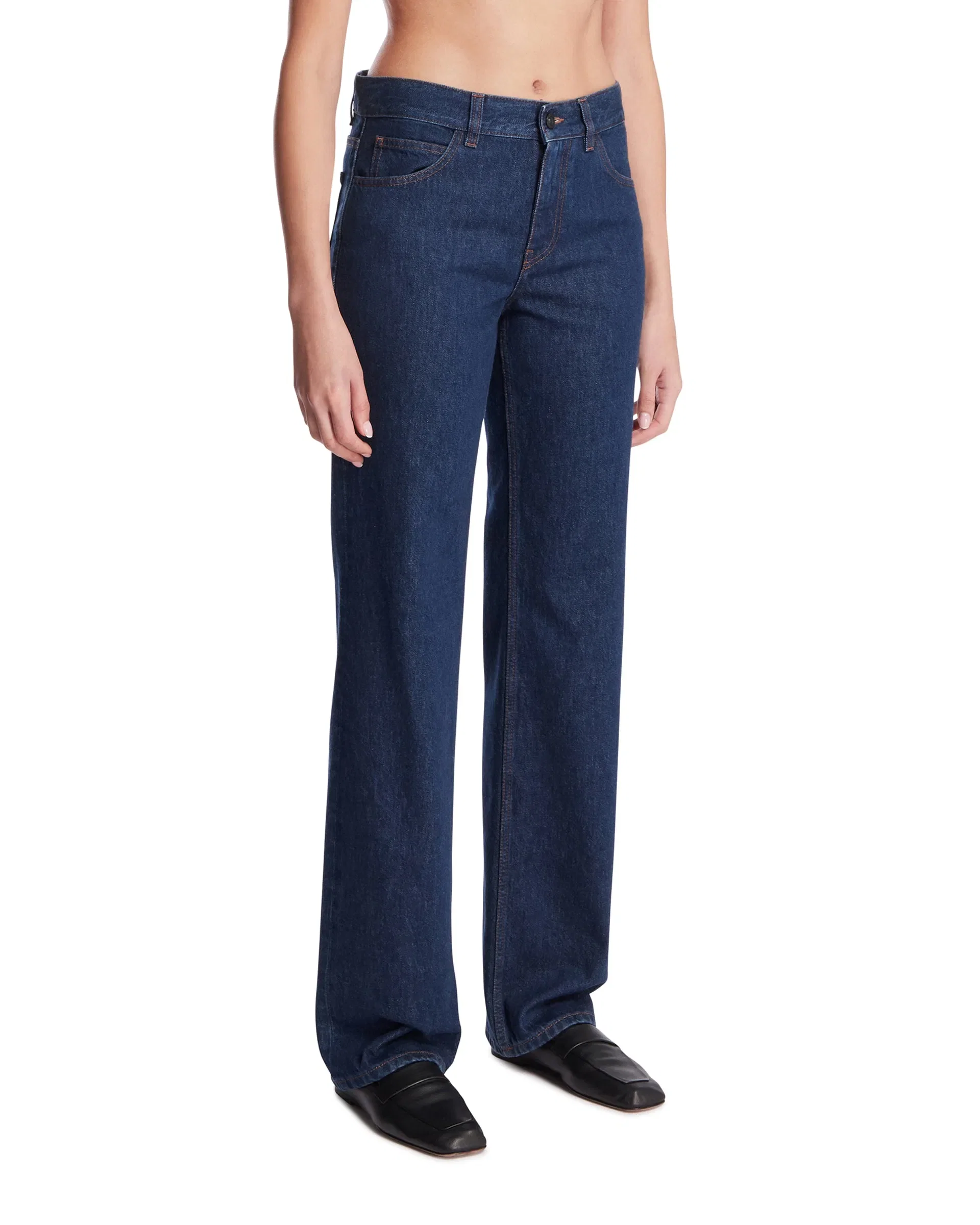 The Row Jeans in Cotone Carlyl Blu