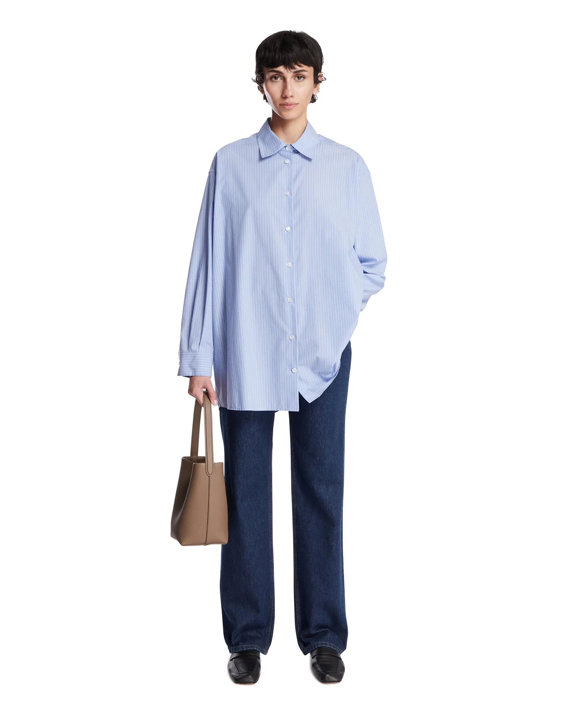 The Row Jeans in Cotone Carlyl Blu