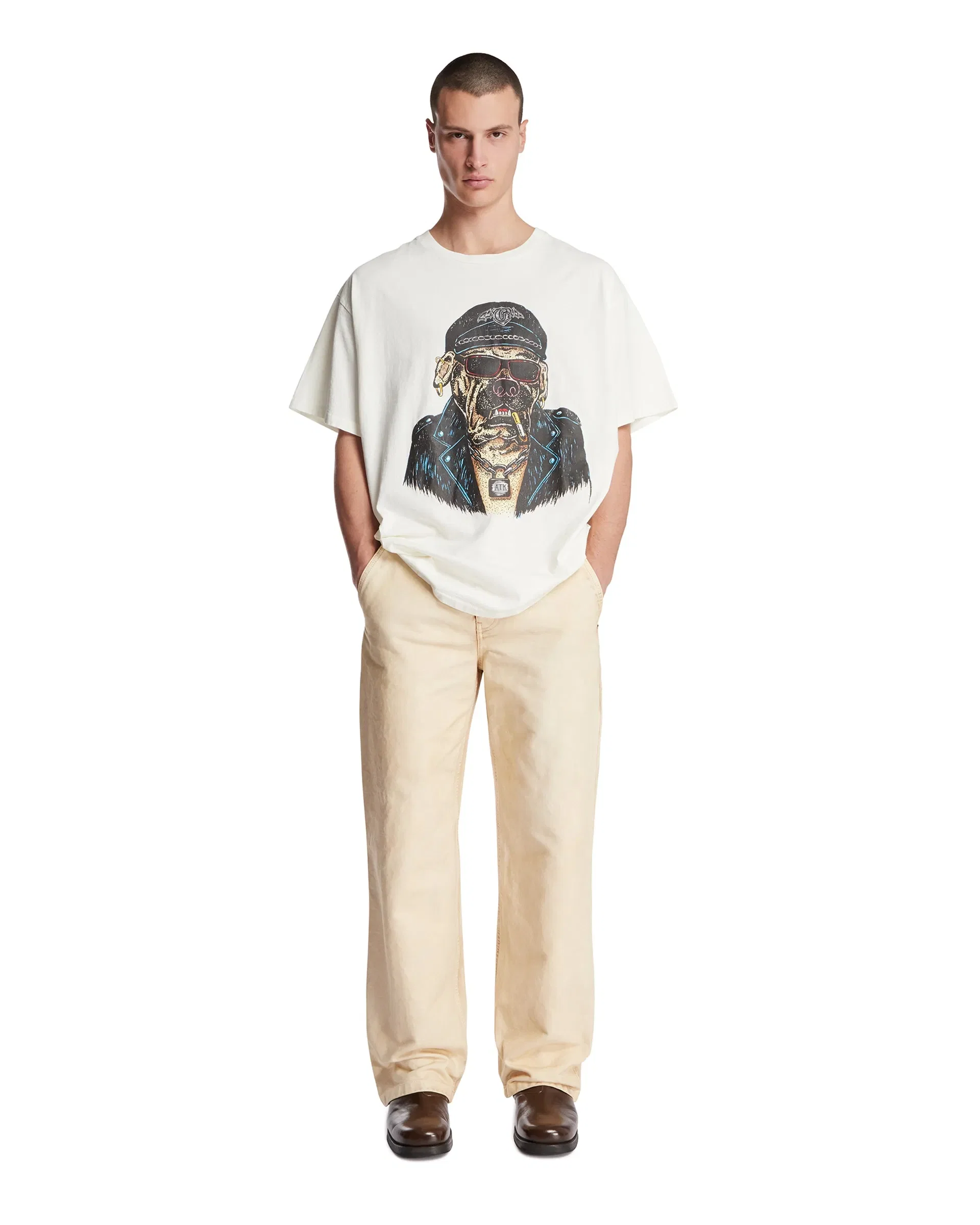GALLERY DEPARTMENT T-Shirt Oct Biker Dog Bianca