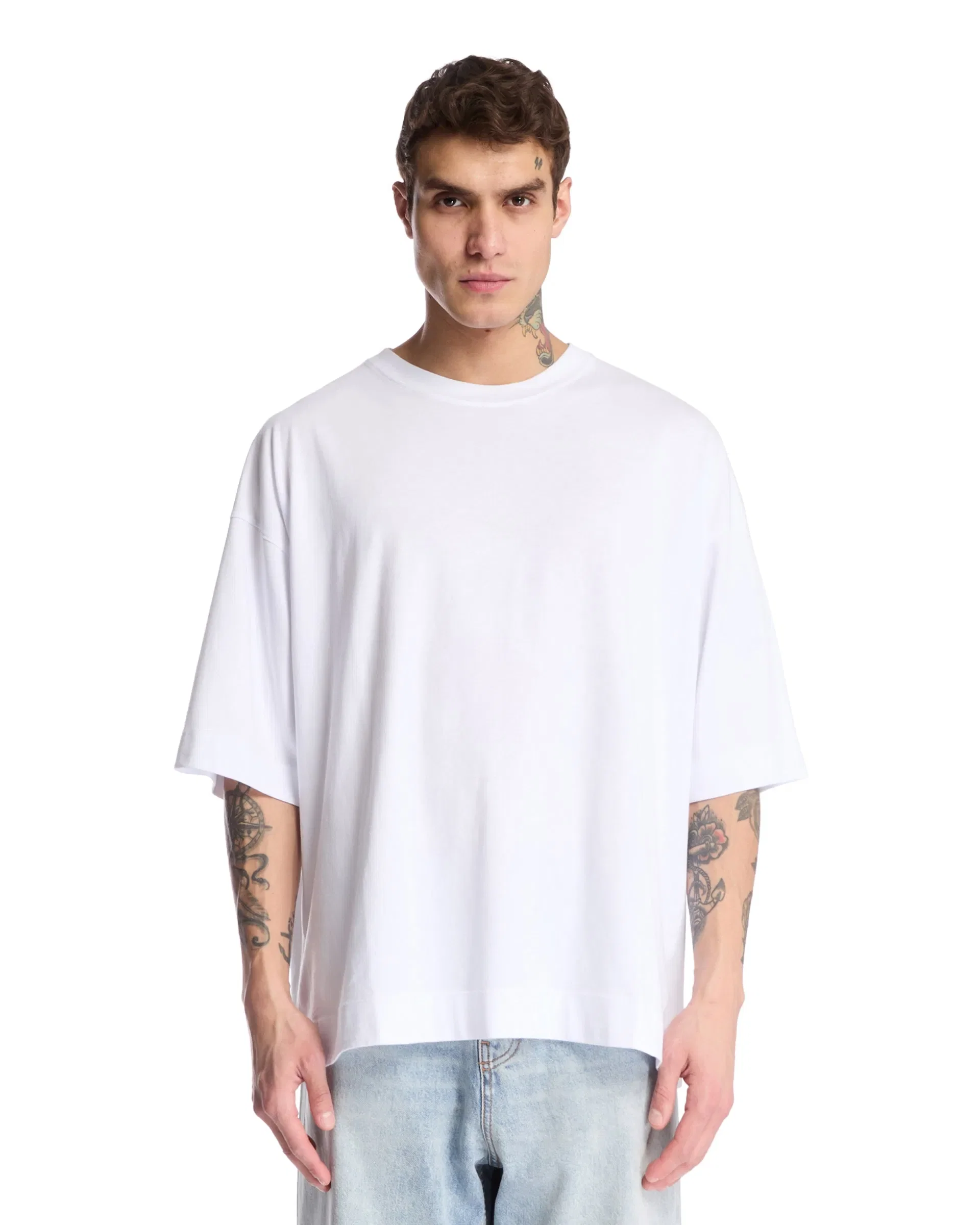 DRIES VAN NOTEN T-Shirt In Cotone Bianca