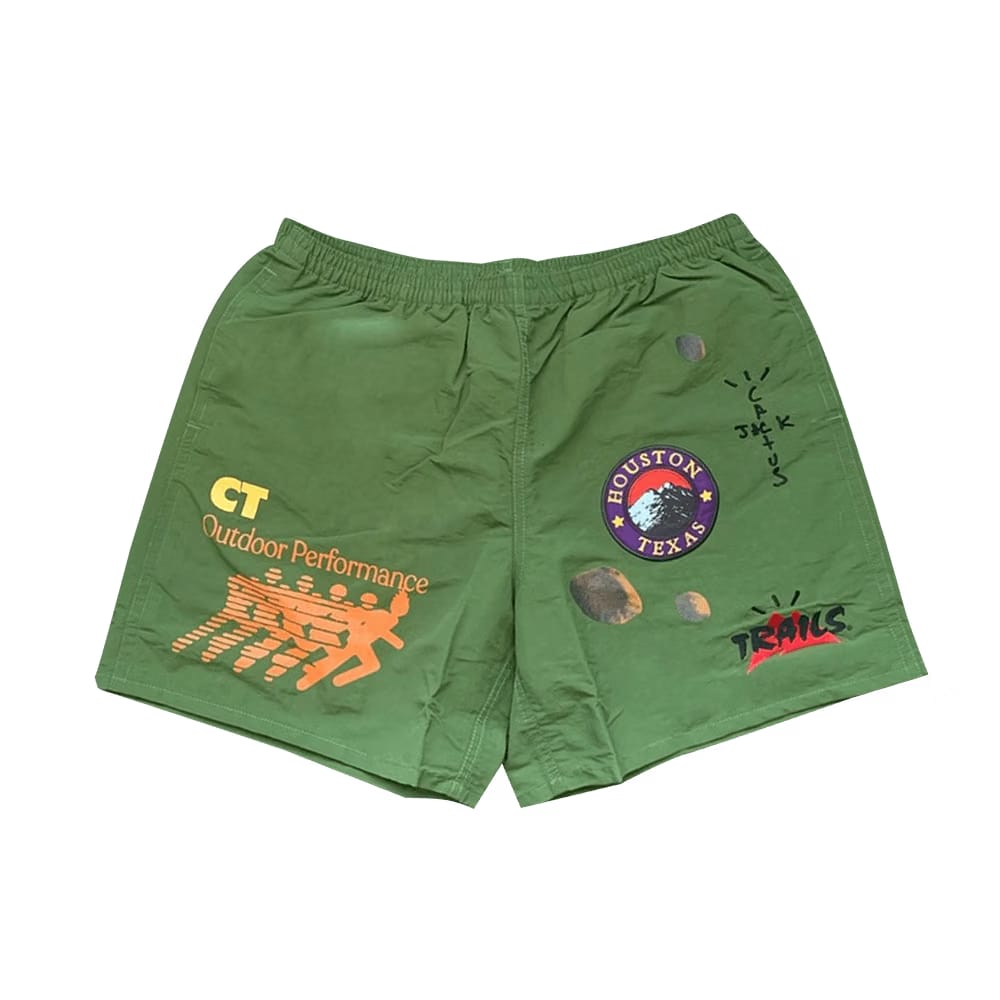 Cactus Jack by Travis Scott Running Wild Shorts Green