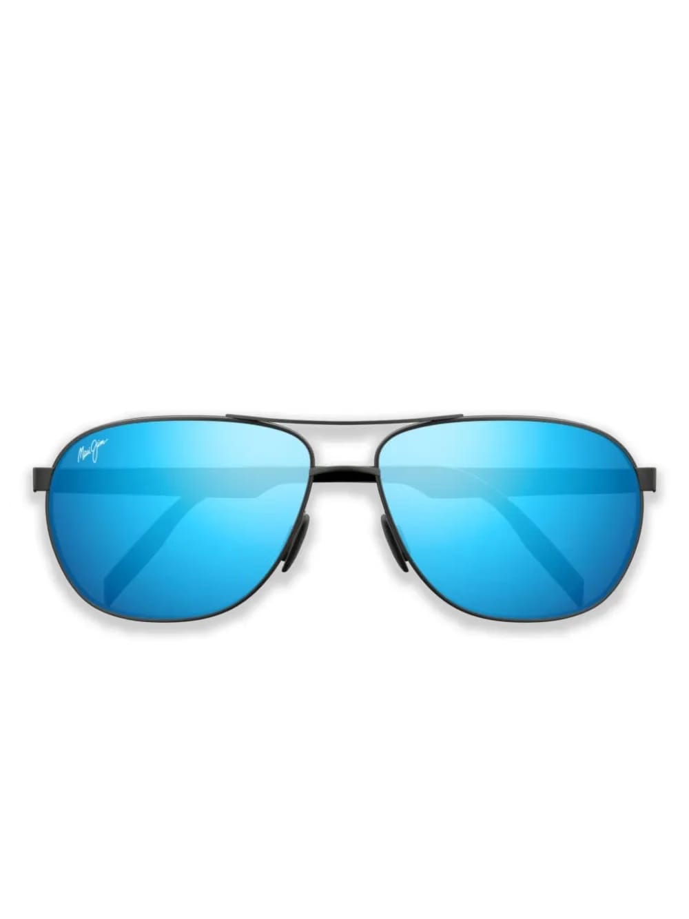 mirrored oval-frame sunglasses
