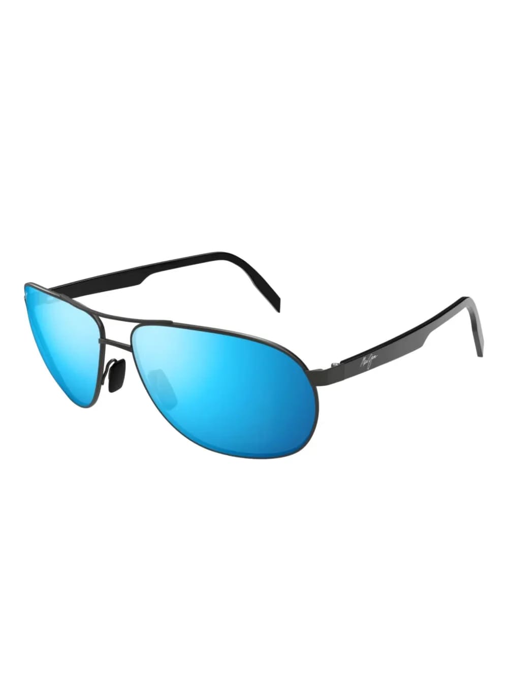 mirrored oval-frame sunglasses