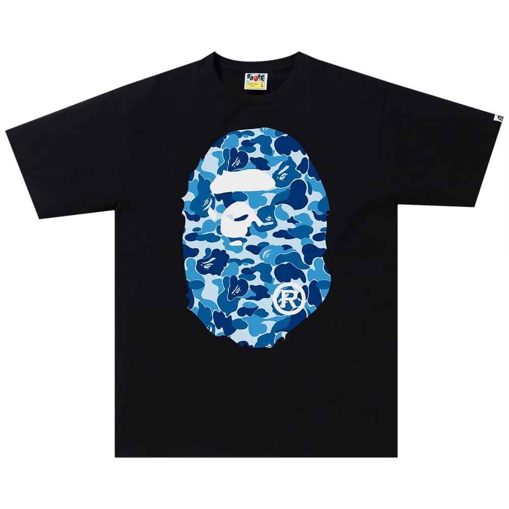 BAPE ABC Camo Big Ape Head T-Shirt Black/Blue