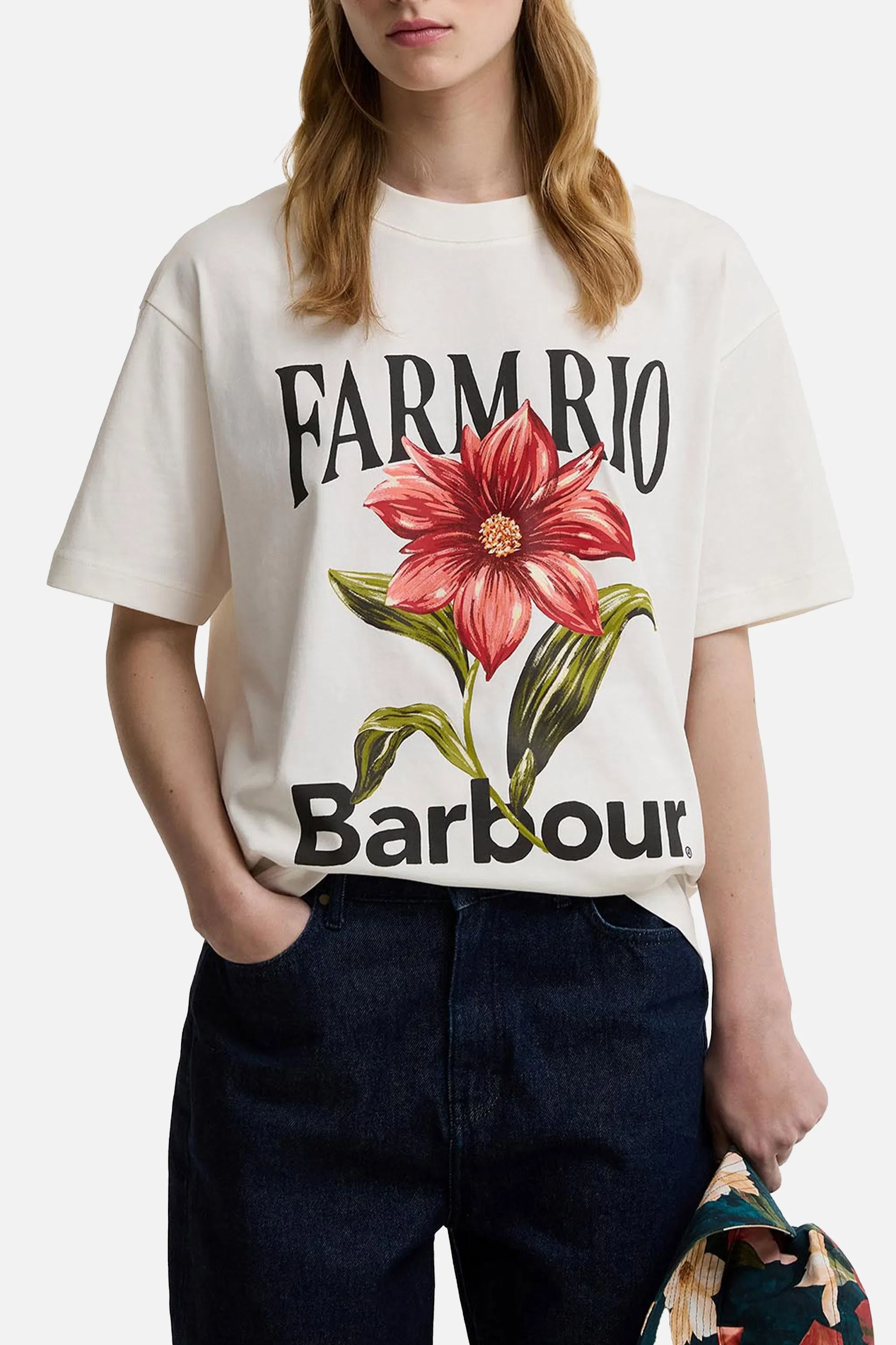 BARBOUR X FARM RIO T-SHIRT WILD FLOWER