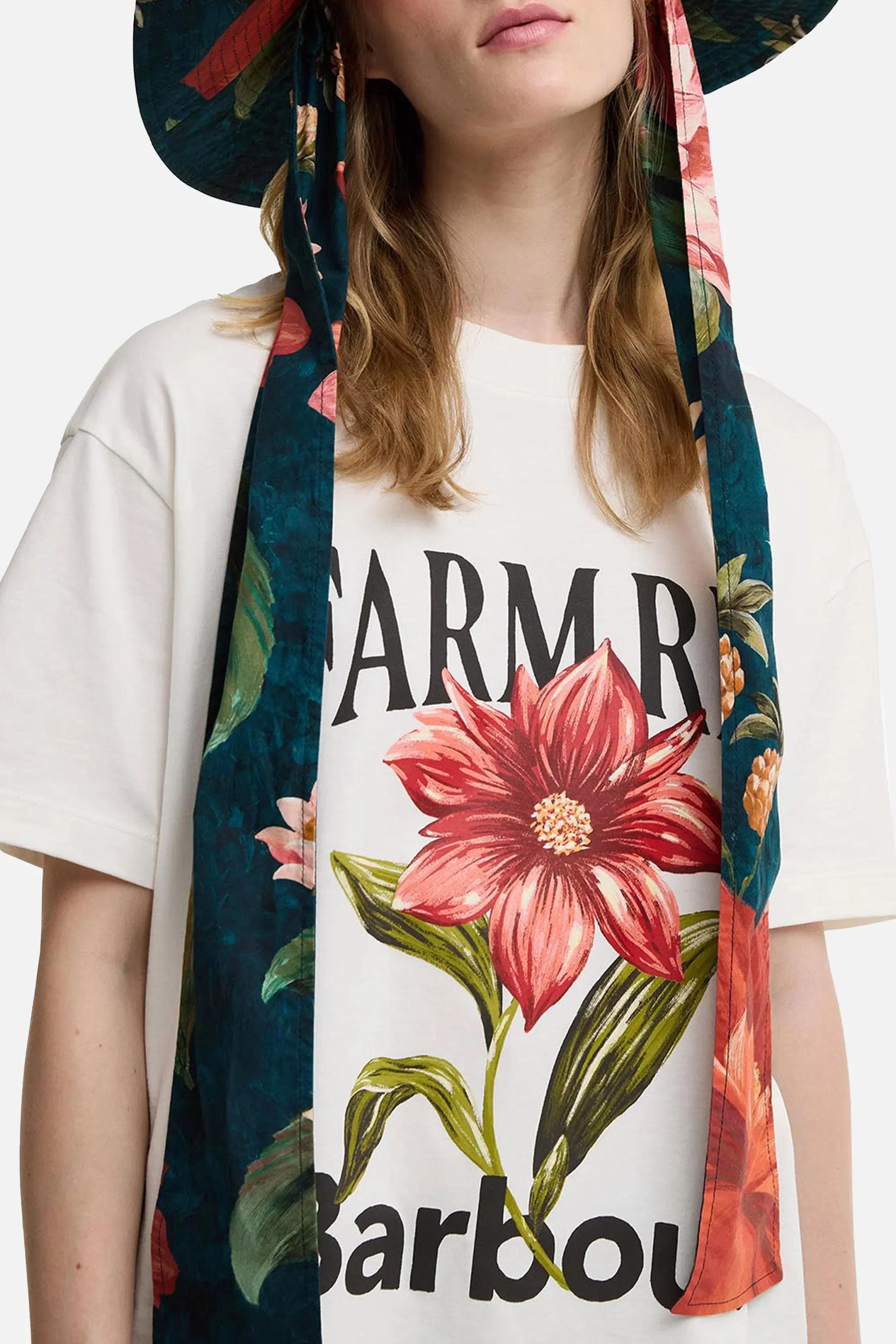 BARBOUR X FARM RIO T-SHIRT WILD FLOWER