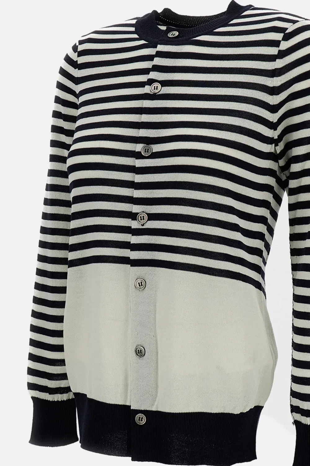 Junya Watanabe CARDIGAN GIROCOLLO A RIGHE