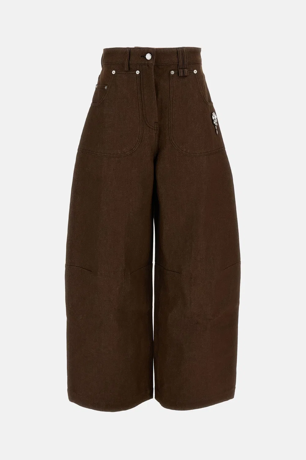Simone Rocha PANTALONI JEANS A GAMBA CURVA UTILITY