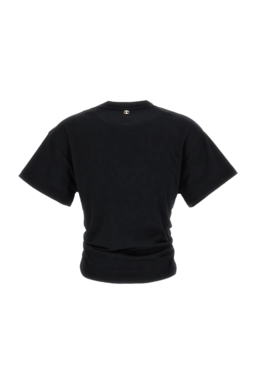 Rabanne T-SHIRT NERA CON PIERCING