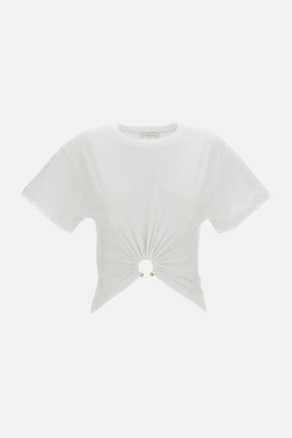 Rabanne T-SHIRT BIANCA CON PIERCING