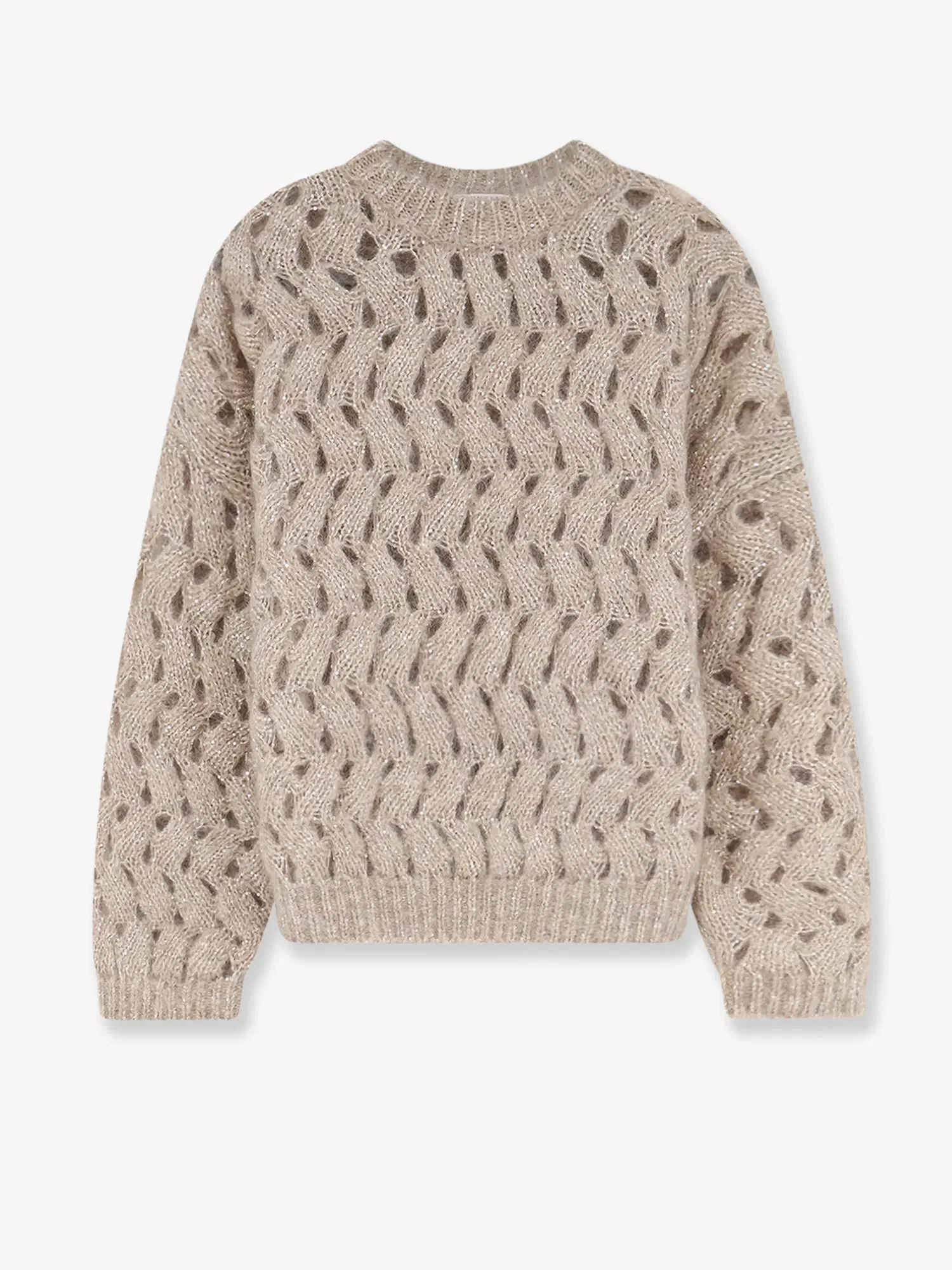 Brunello Cucinelli Perforated sweater with micro sequins