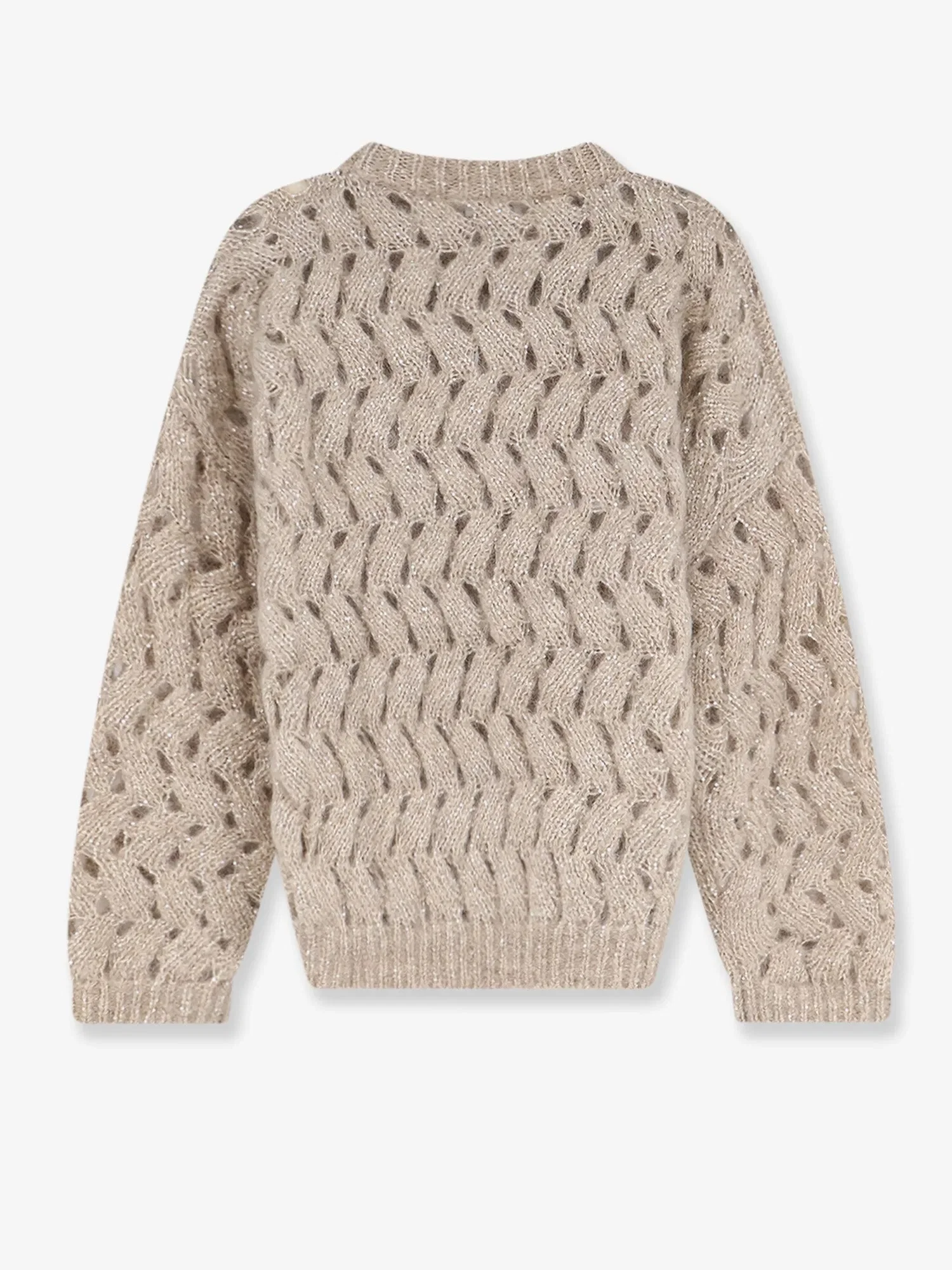 Brunello Cucinelli Perforated sweater with micro sequins