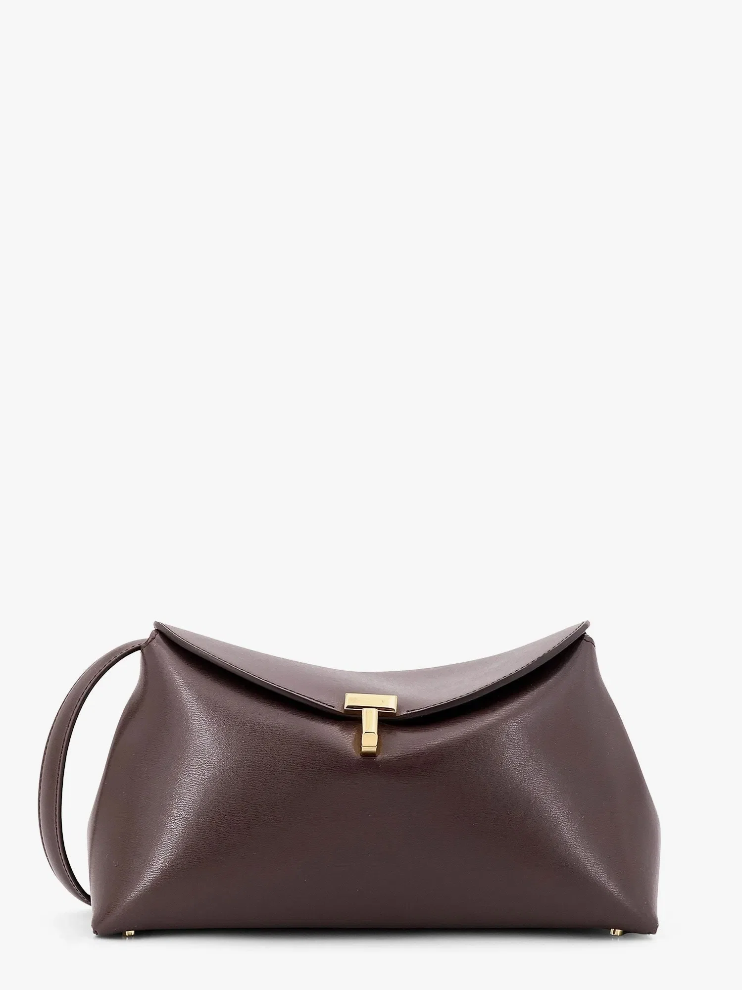 TOTEME T-Lock clutch leather crossbody bag