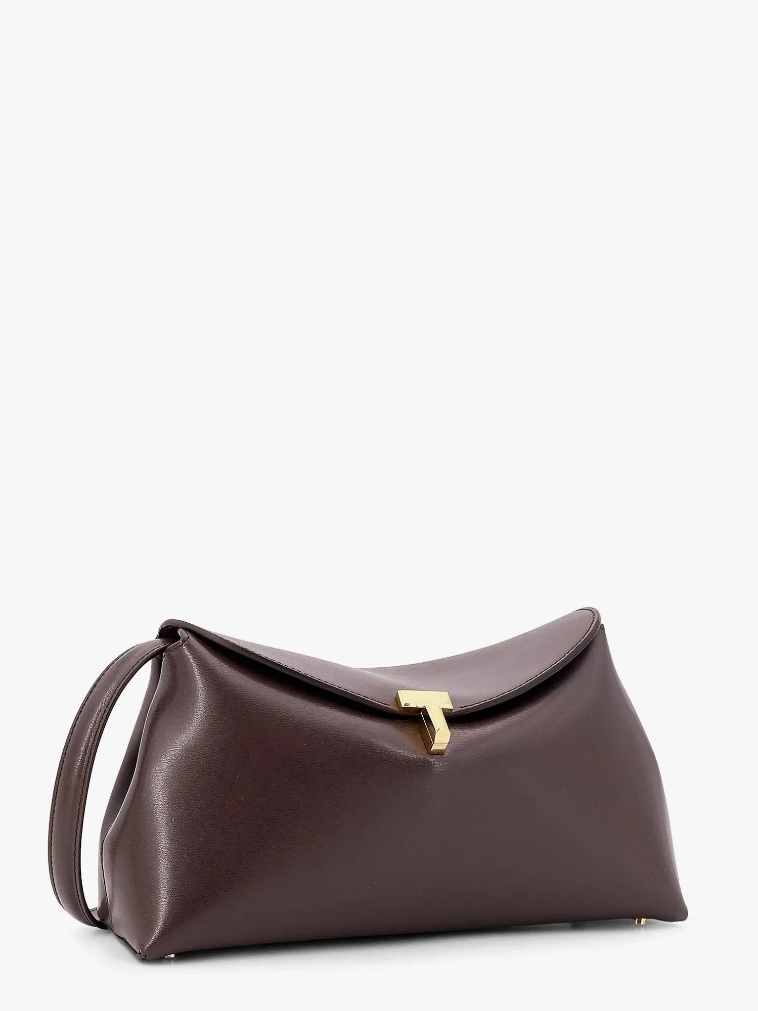 TOTEME T-Lock clutch leather crossbody bag